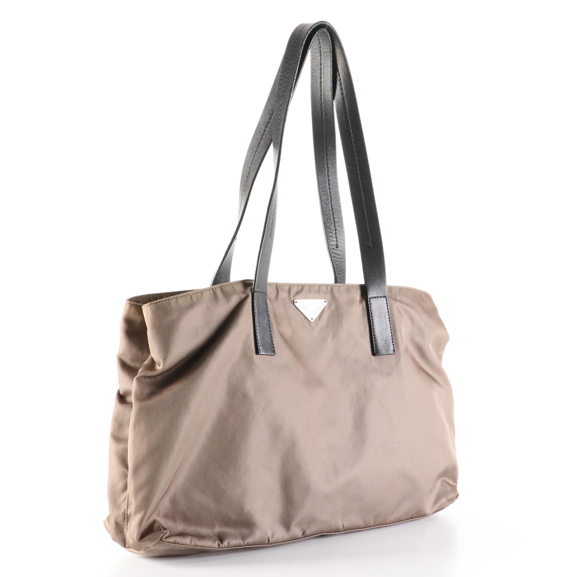 Prada Vela Sport Tote in Tessuto Nylon with Leather Trim