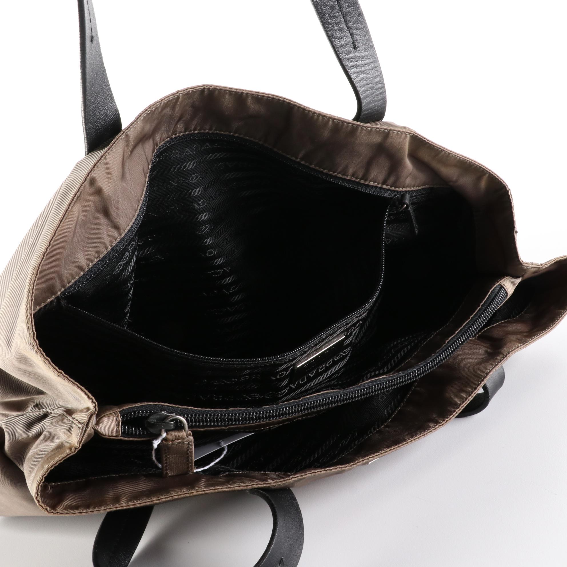 Prada Vela Sport Tote in Tessuto Nylon with Leather Trim
