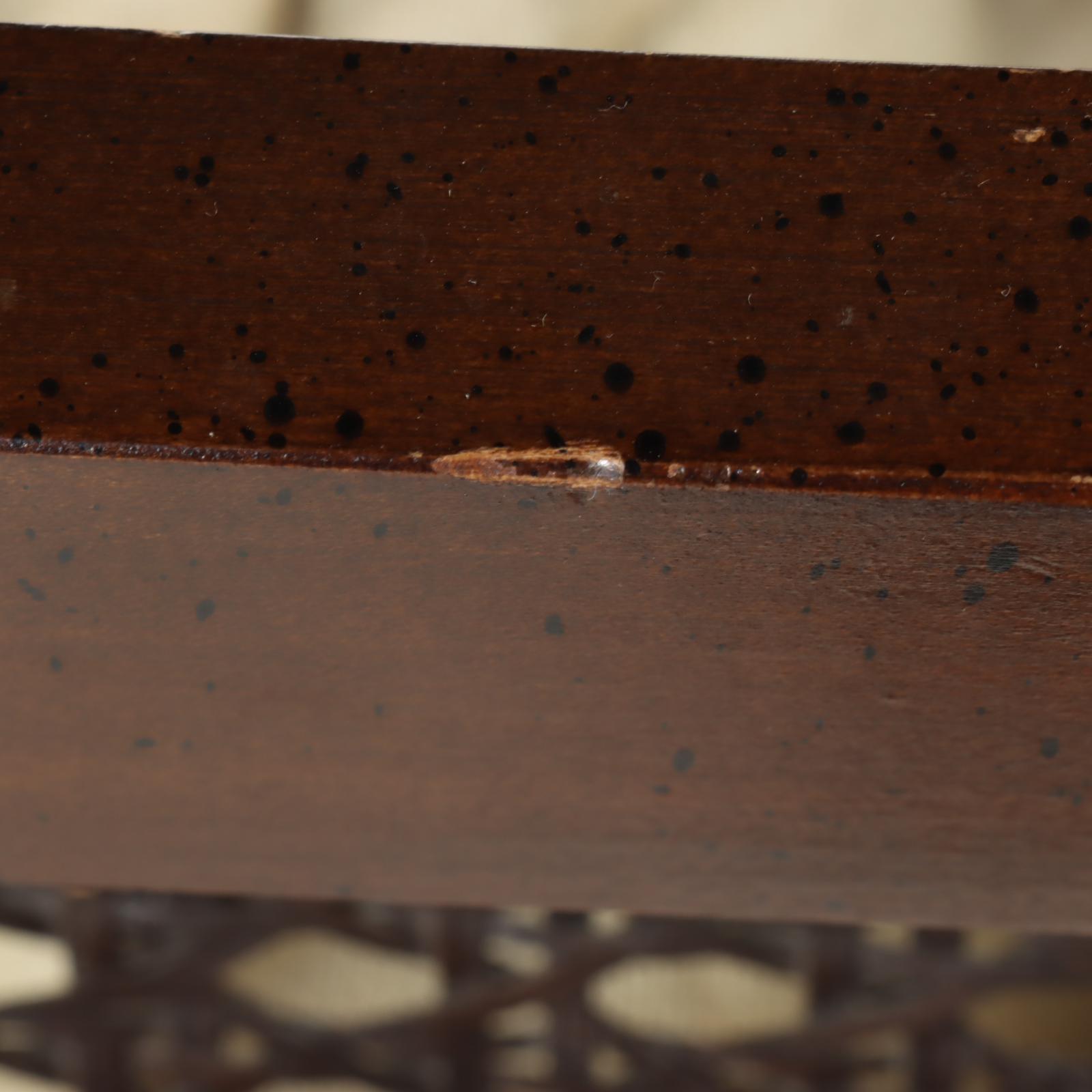 Regency Manor French Provincial Style Cherrywood, Caned, and Button-Tufted Bench