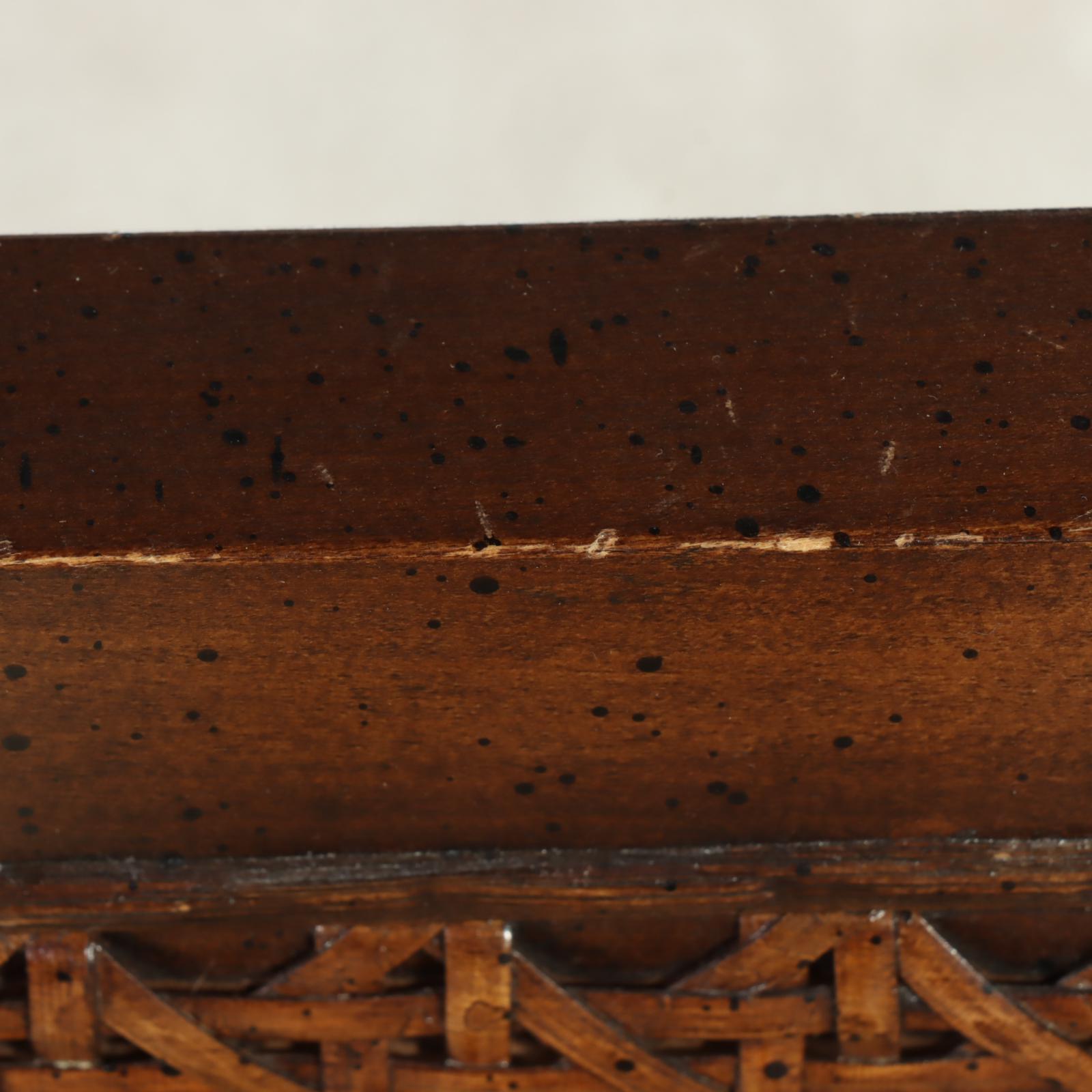Regency Manor French Provincial Style Cherrywood, Caned, and Button-Tufted Bench