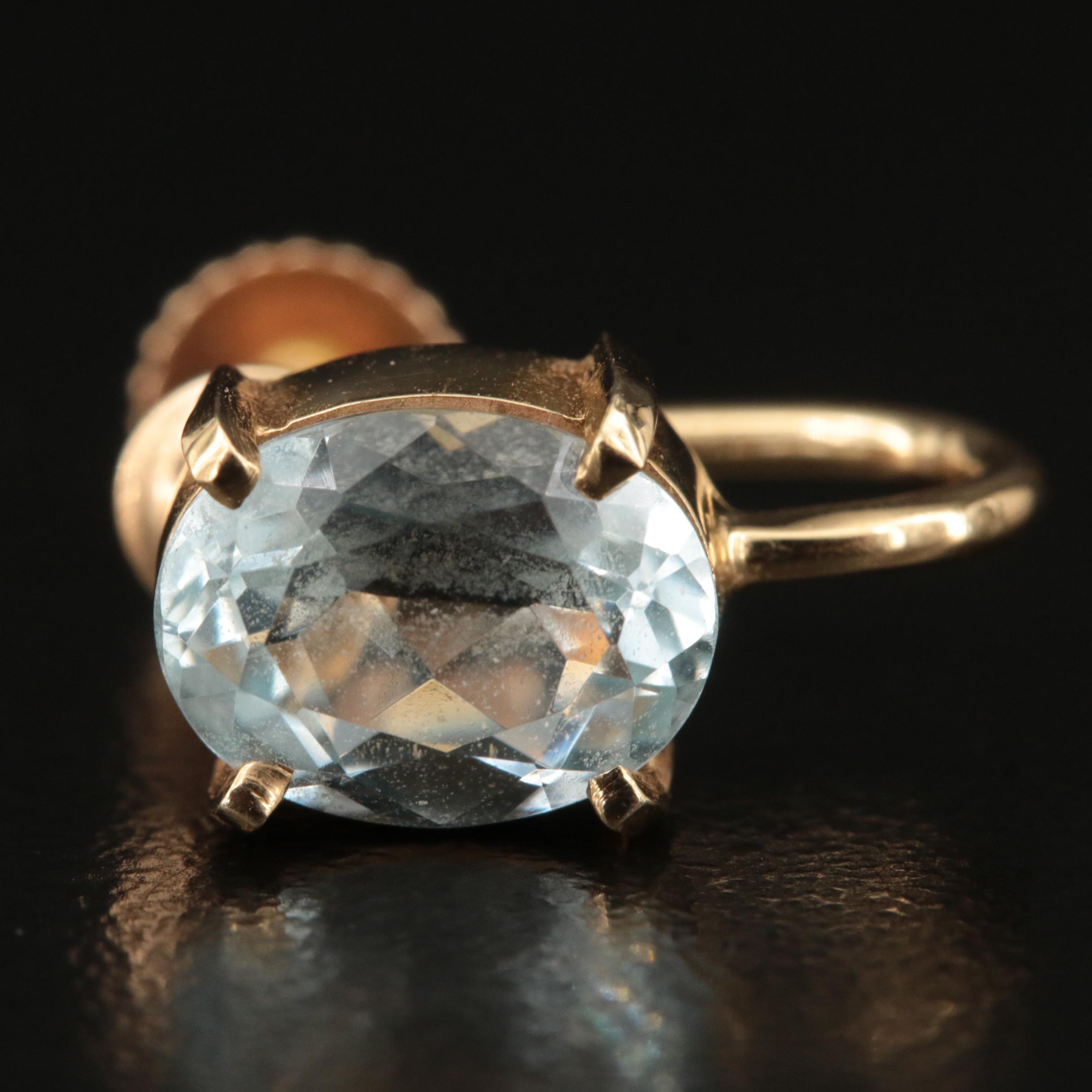 14K Aquamarine Earrings