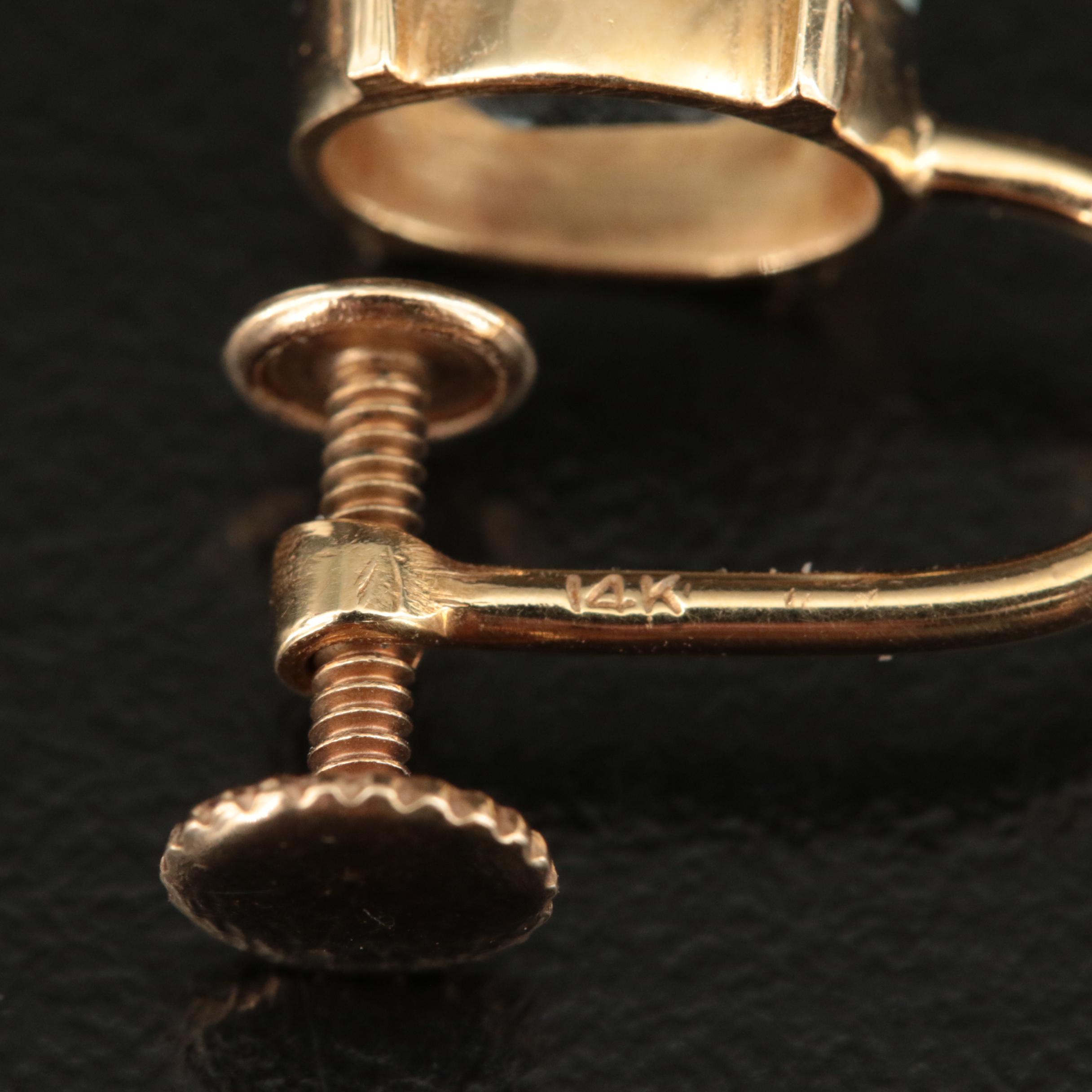 14K Aquamarine Earrings