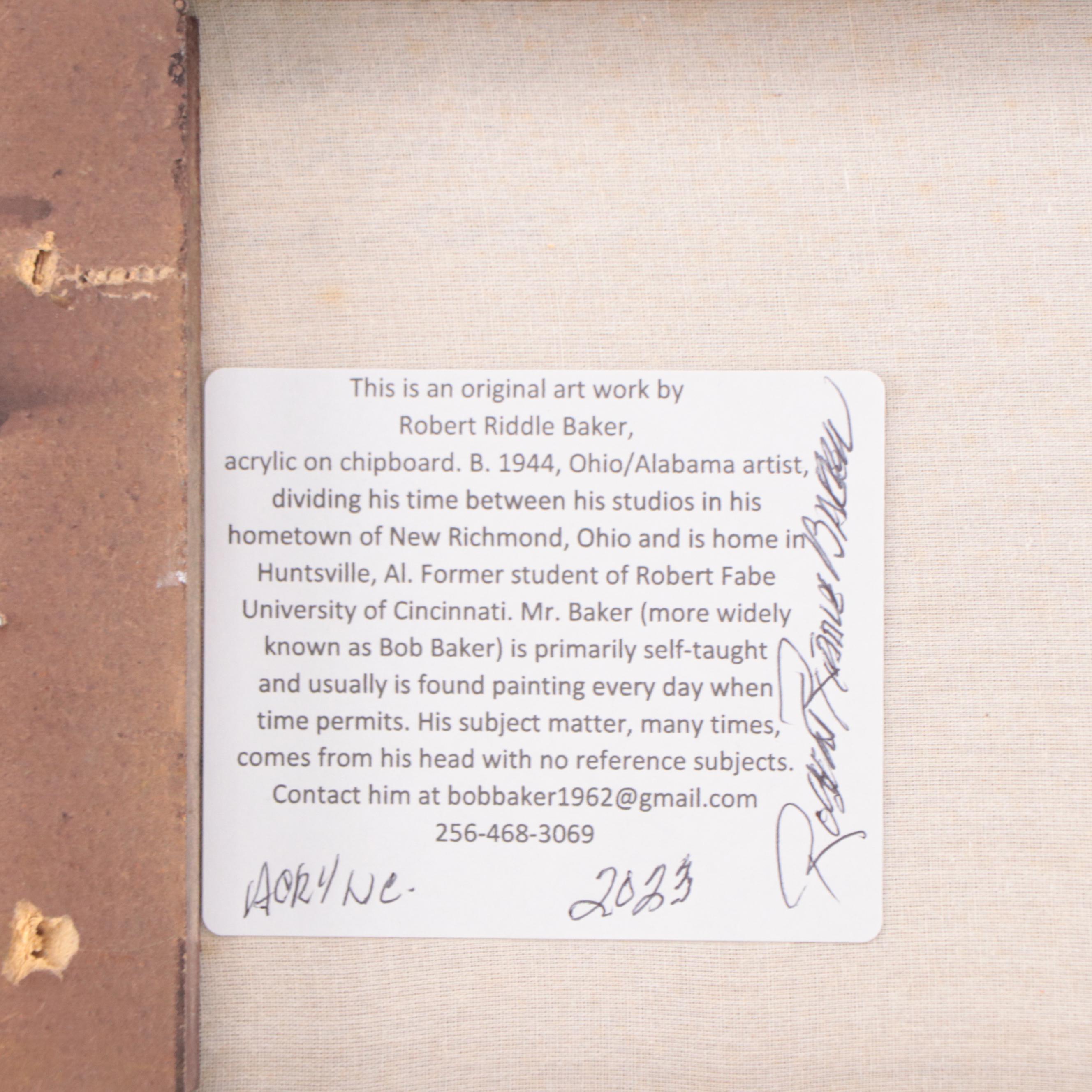 Robert Riddle-Baker Acrylic Painting of Landscape, 2023