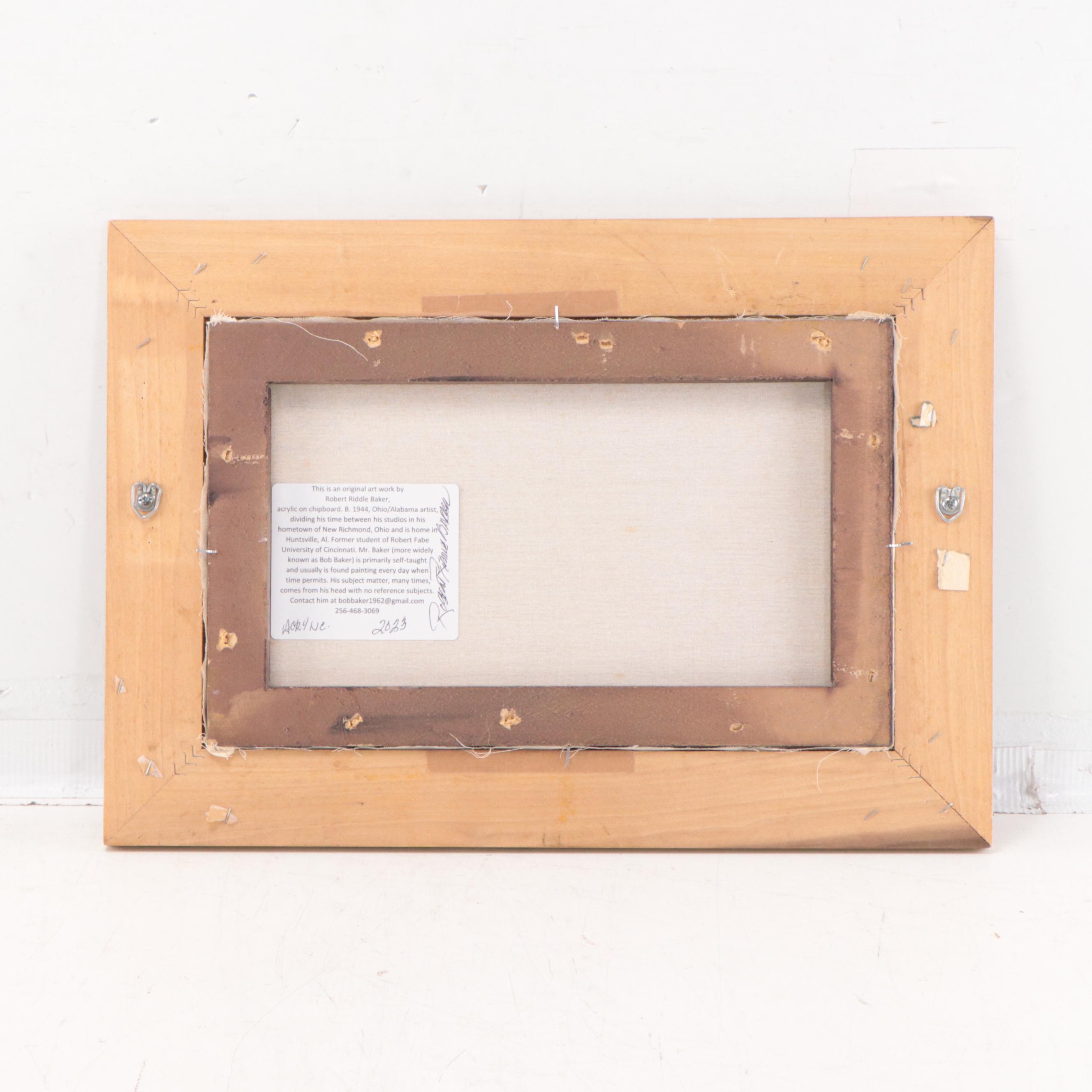 Robert Riddle-Baker Acrylic Painting of Landscape, 2023