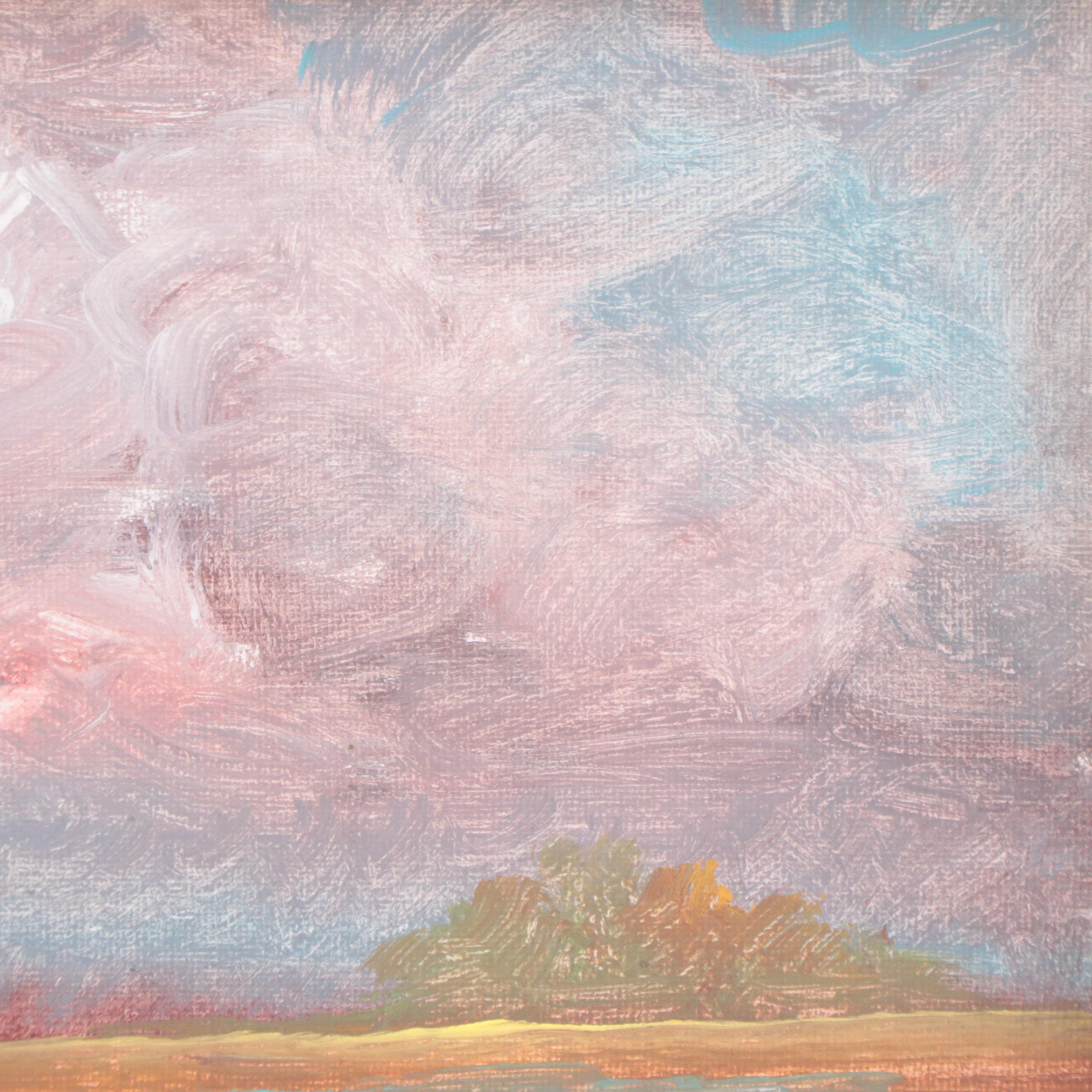 Robert Riddle-Baker Acrylic Painting of Landscape "Cloud," 2022