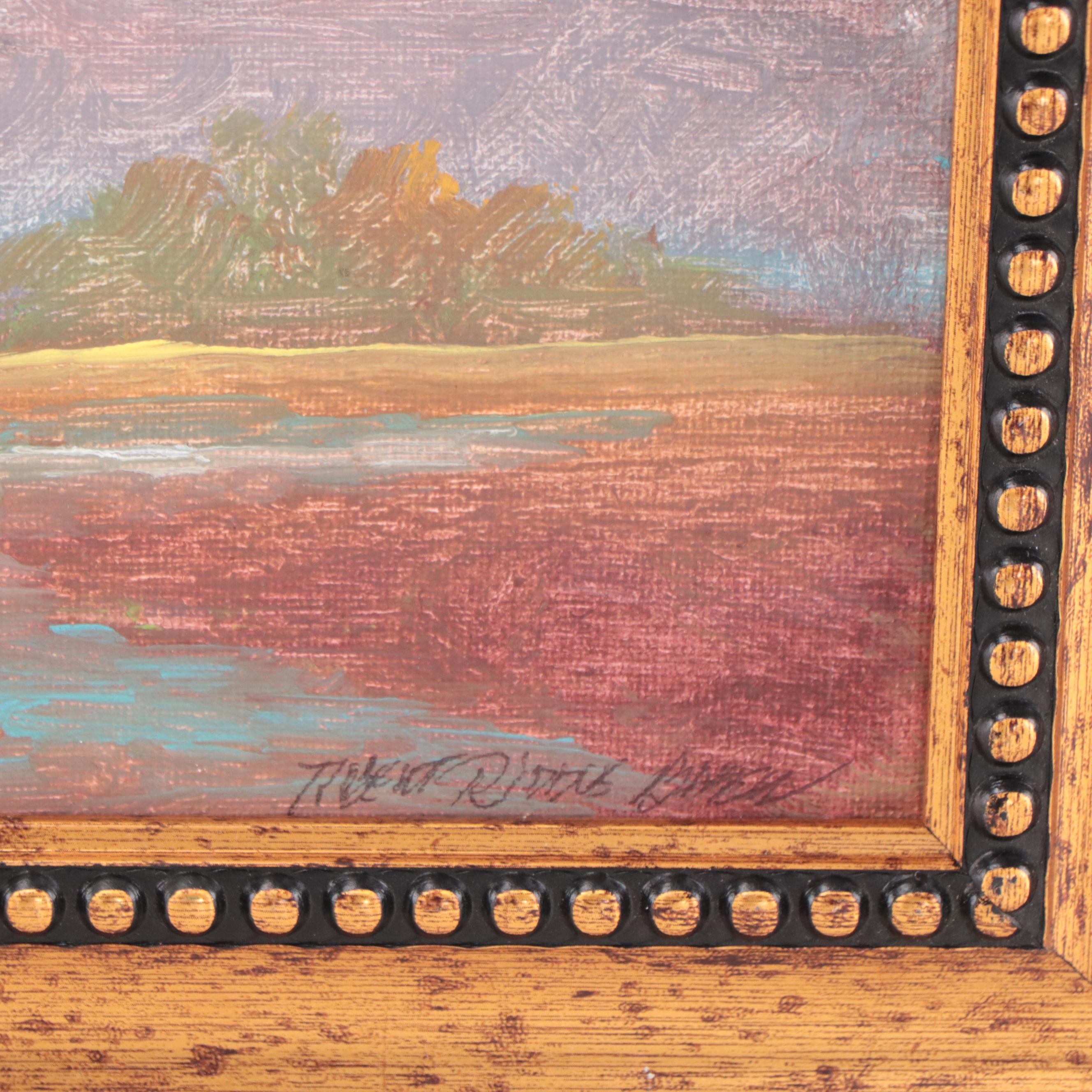 Robert Riddle-Baker Acrylic Painting of Landscape "Cloud," 2022