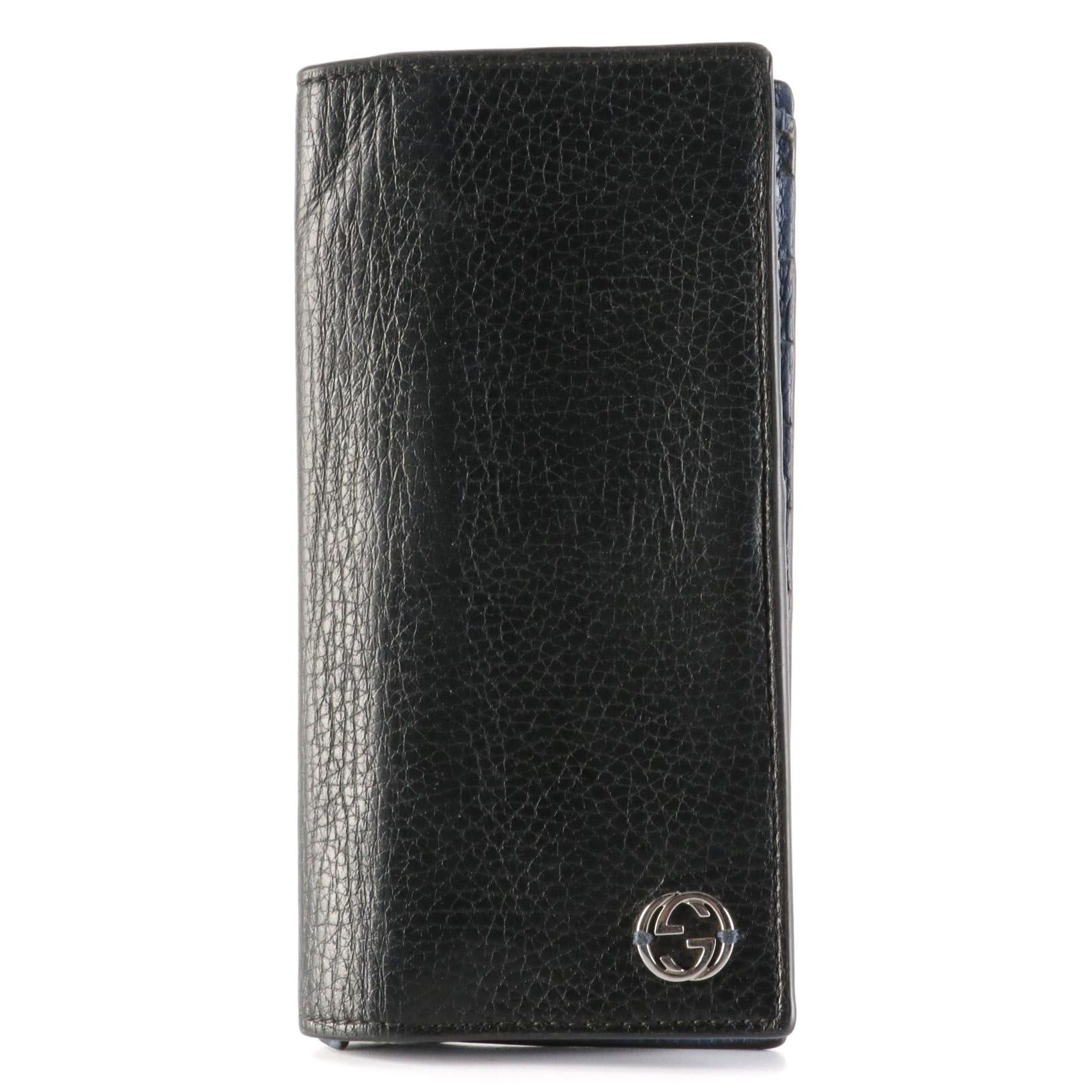 Gucci Continental Wallet in Black Grain Leather