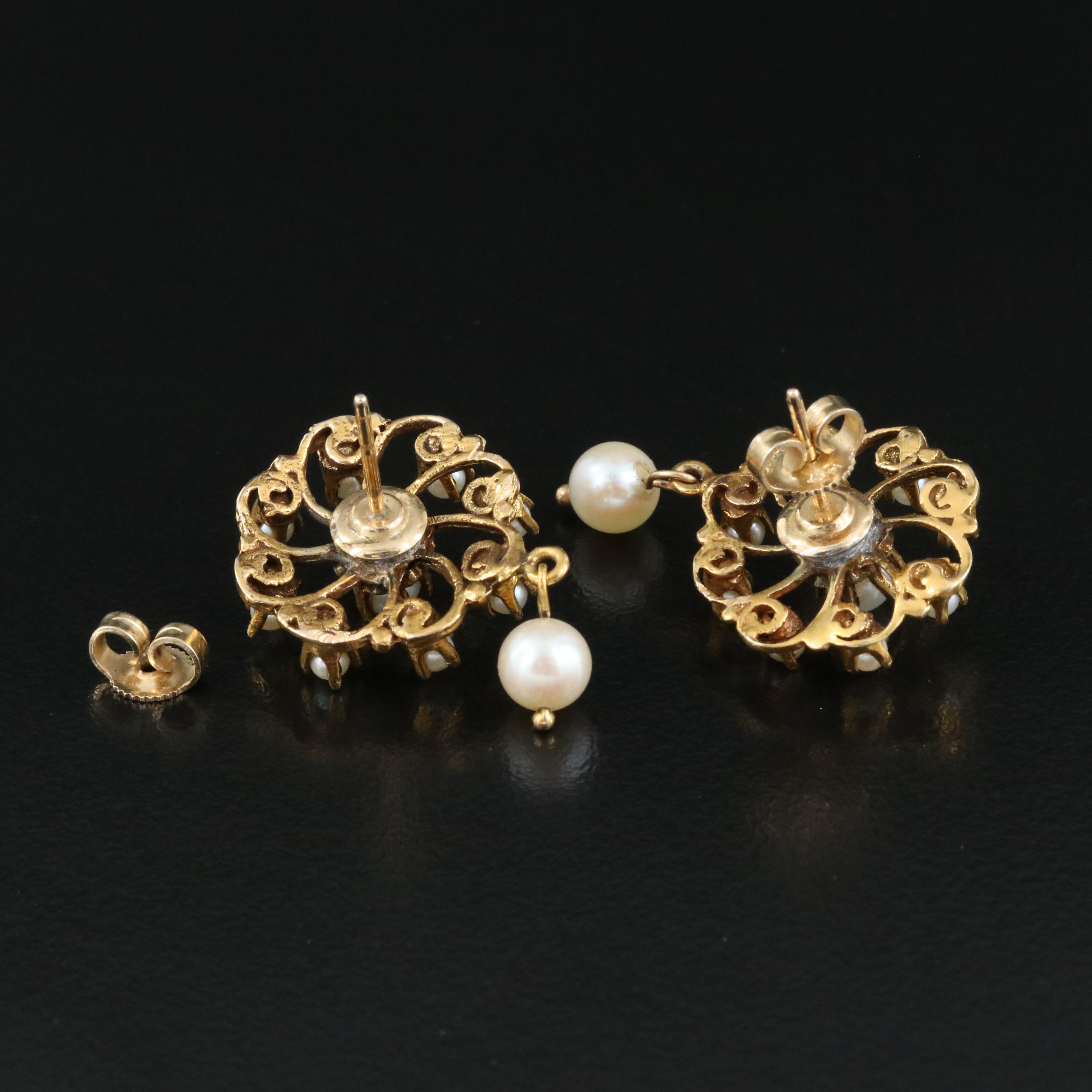 14K Pearl Earrings