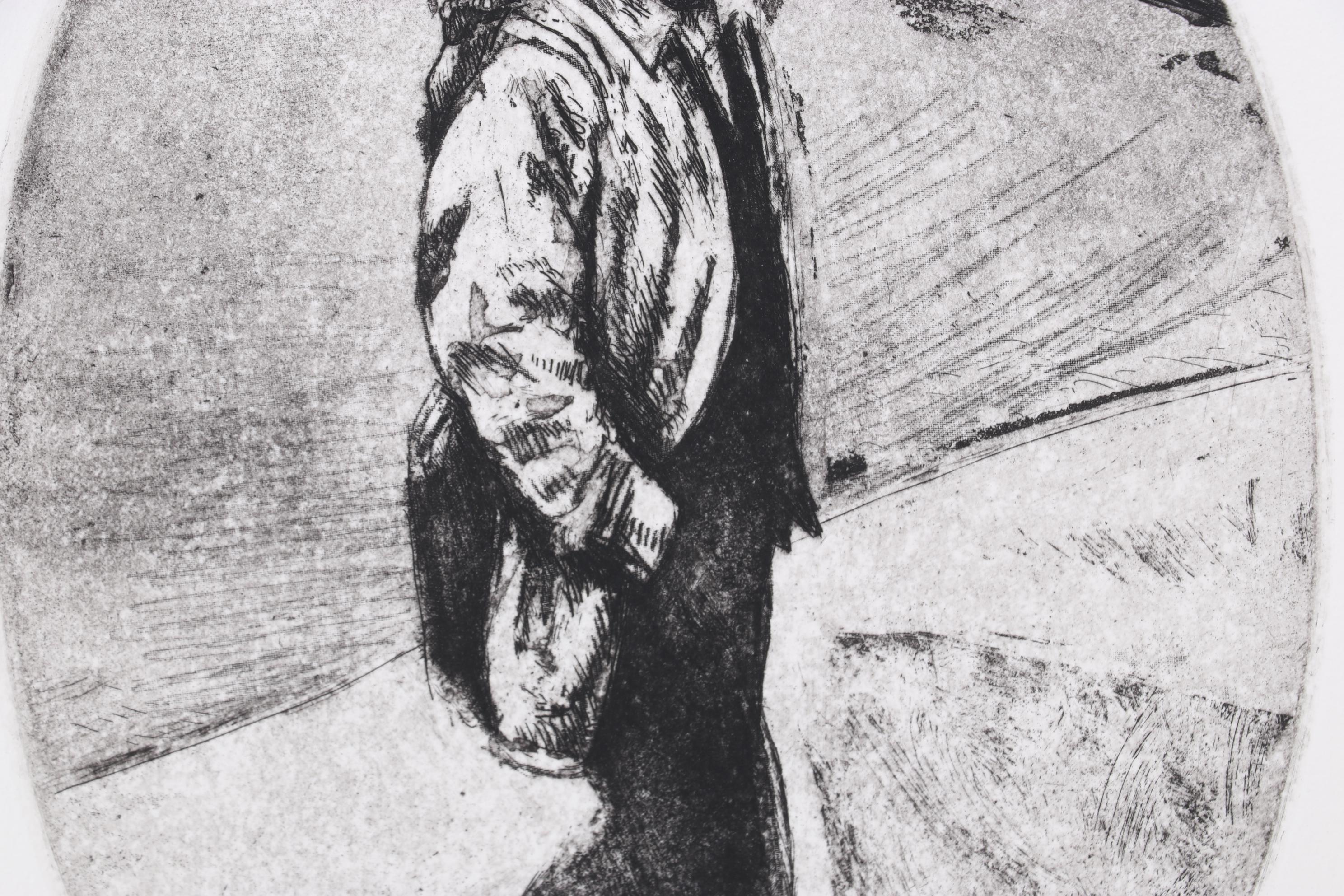 Sidney Chafetz Etching "Gary Snyder," 1987