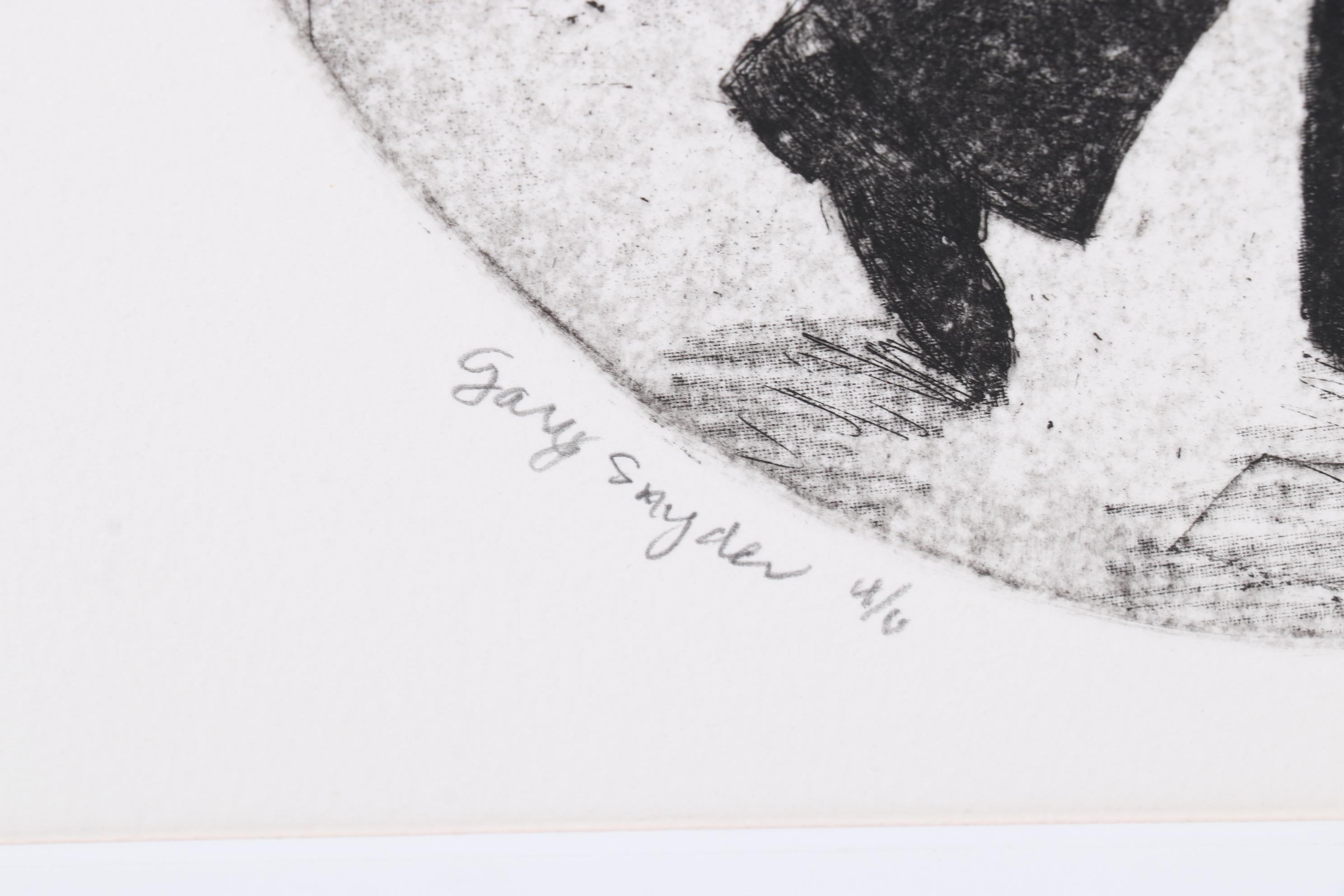 Sidney Chafetz Etching "Gary Snyder," 1987