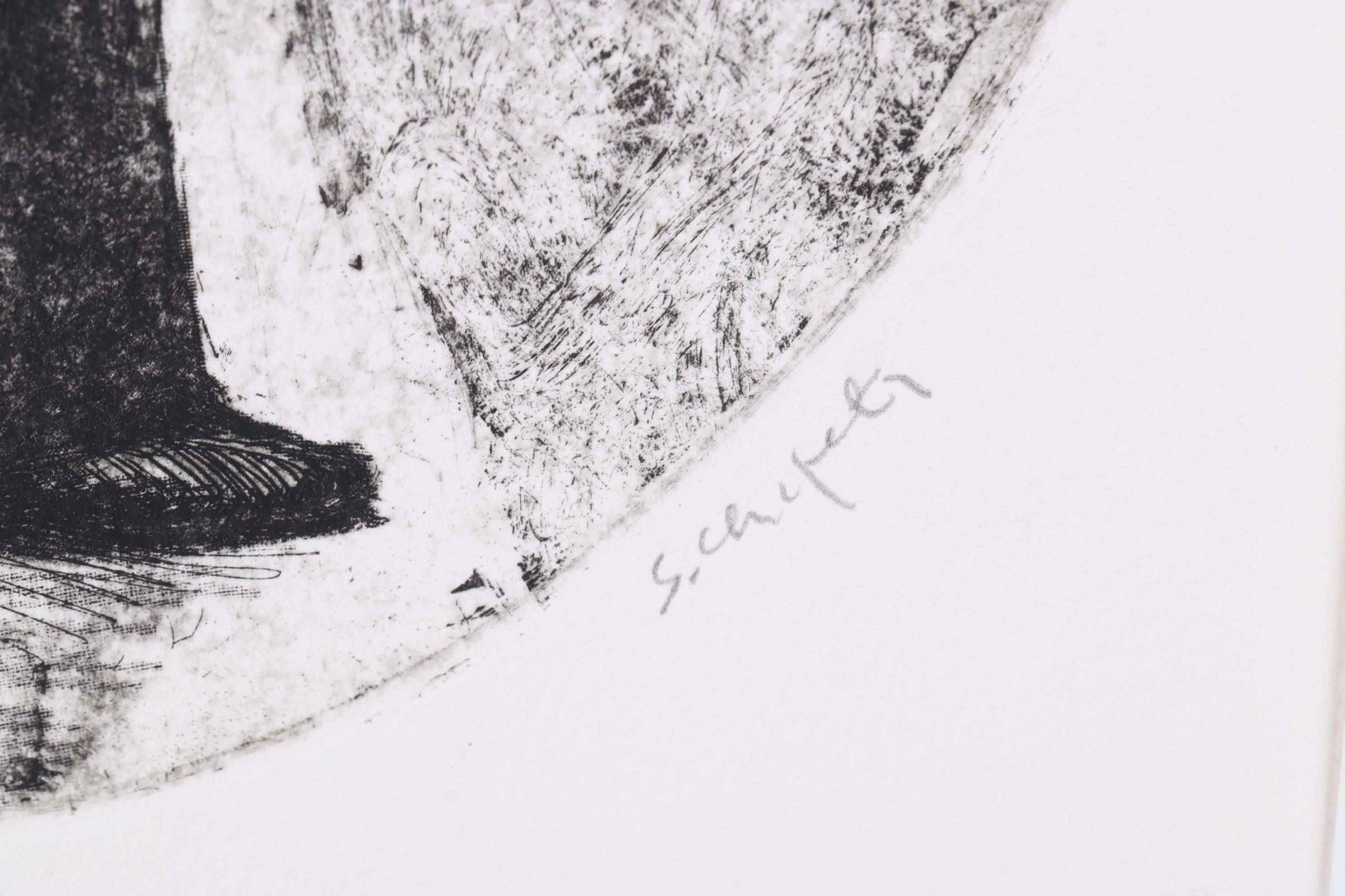 Sidney Chafetz Etching "Gary Snyder," 1987