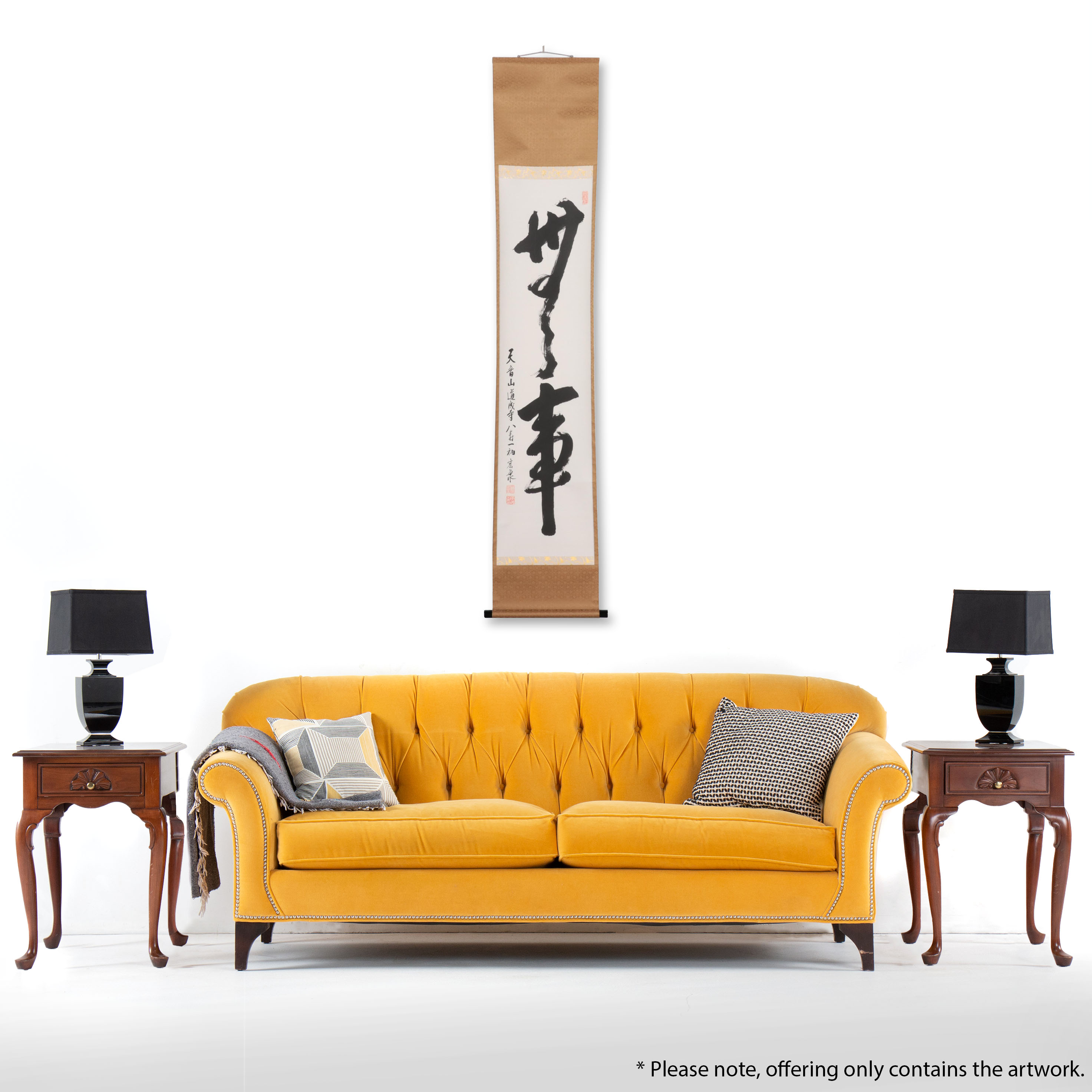 Japanese Calligraphy Ink Scroll Painting