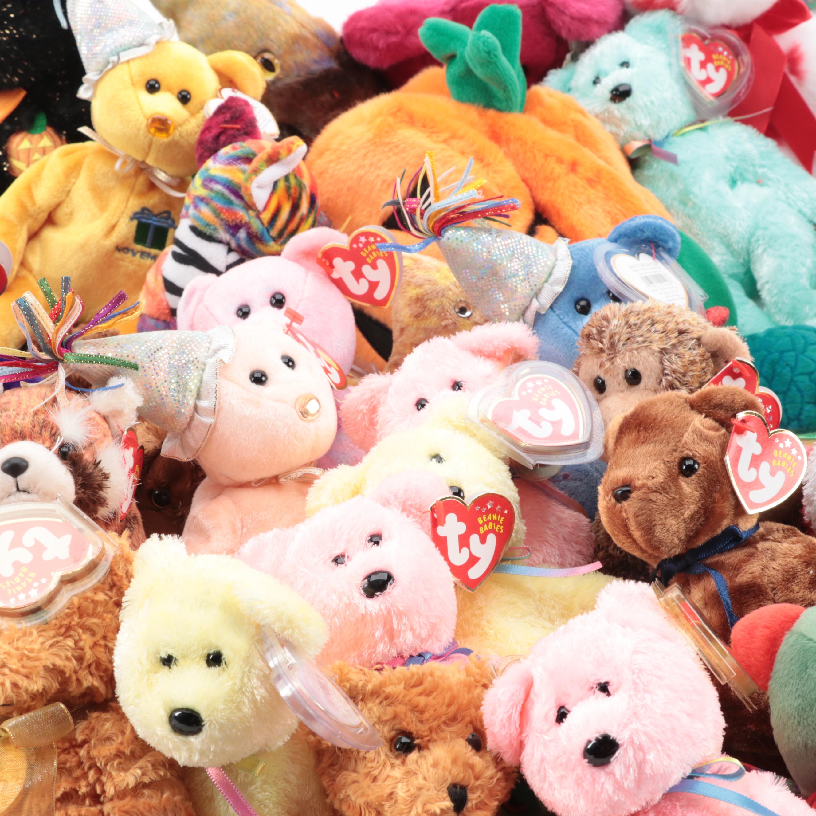 Ty Beanie Babies Including Color Me Beanie, Haunt, Kaleidoscope, and More