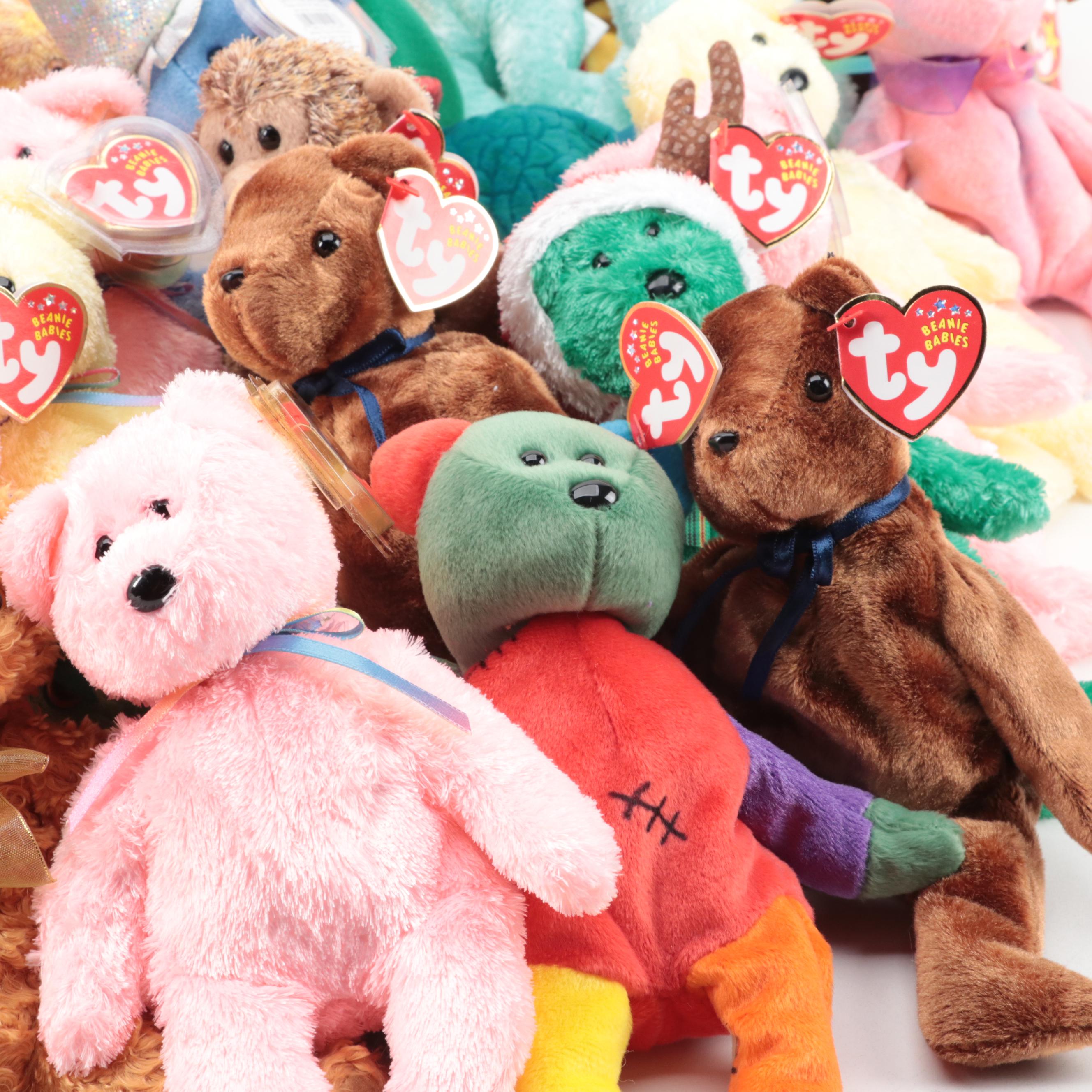 Ty Beanie Babies Including Color Me Beanie, Haunt, Kaleidoscope, and More