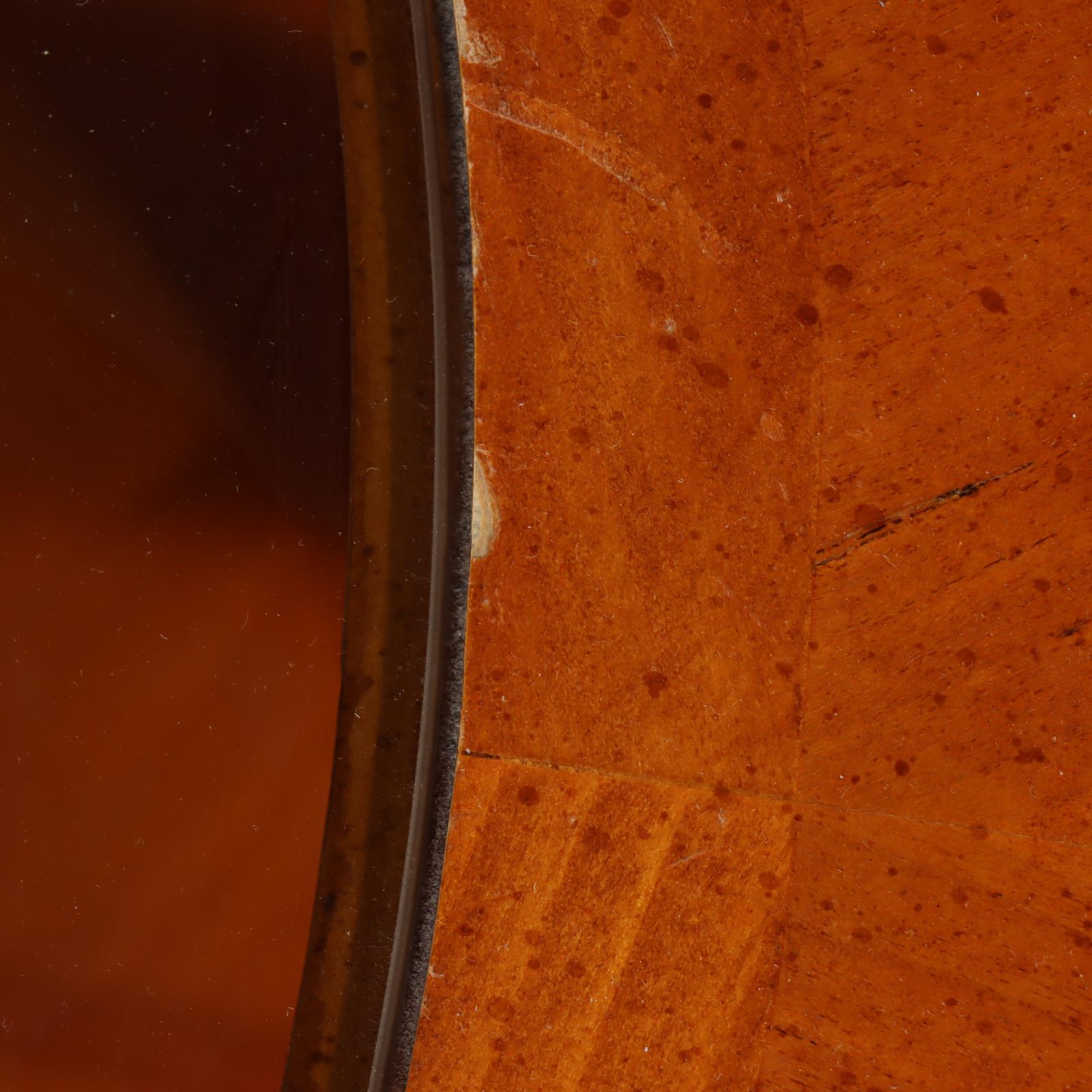 Queen Anne Style Parquetry and Glass Top Two-Tier Side Table