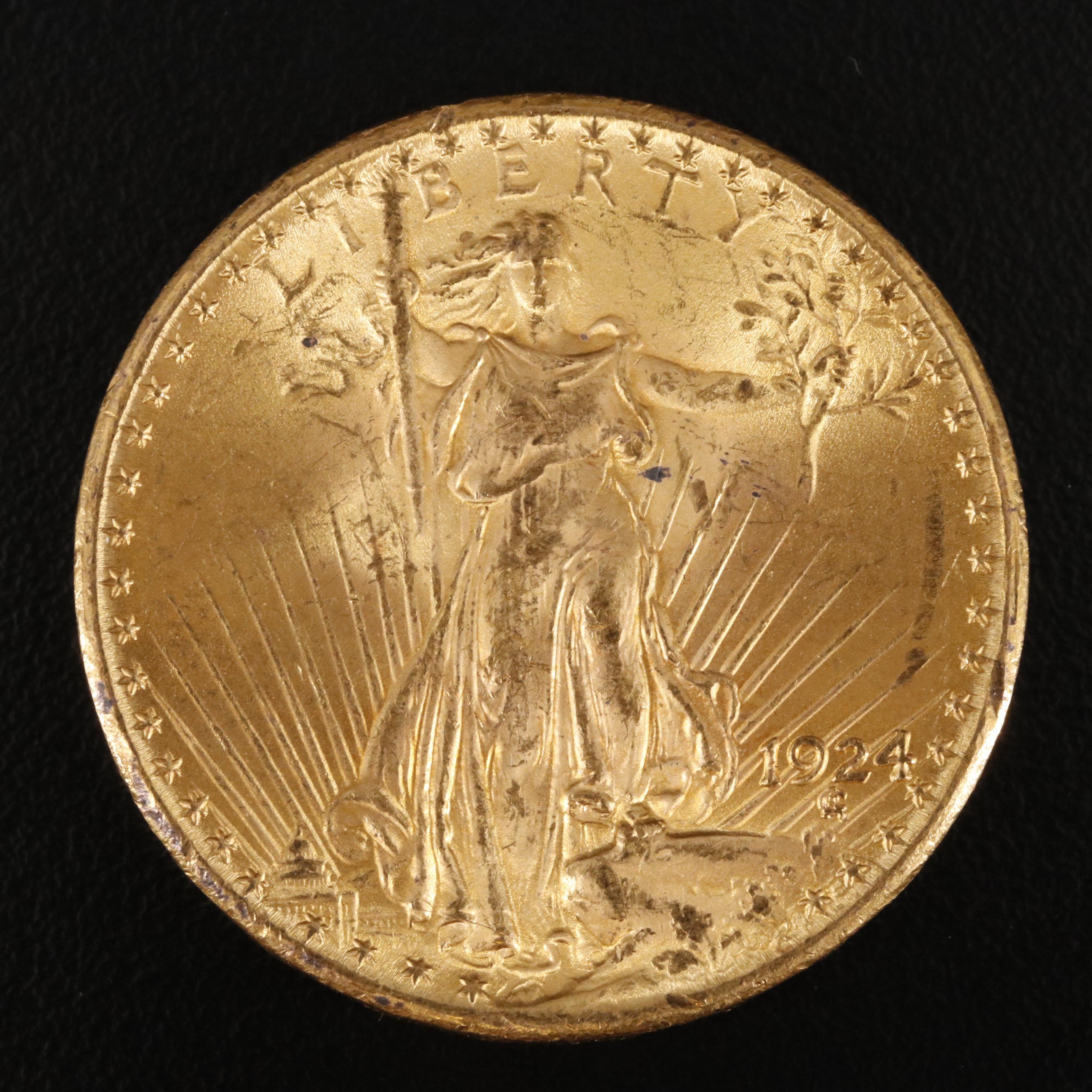 1924 $20 Saint-Gaudens Gold Coin