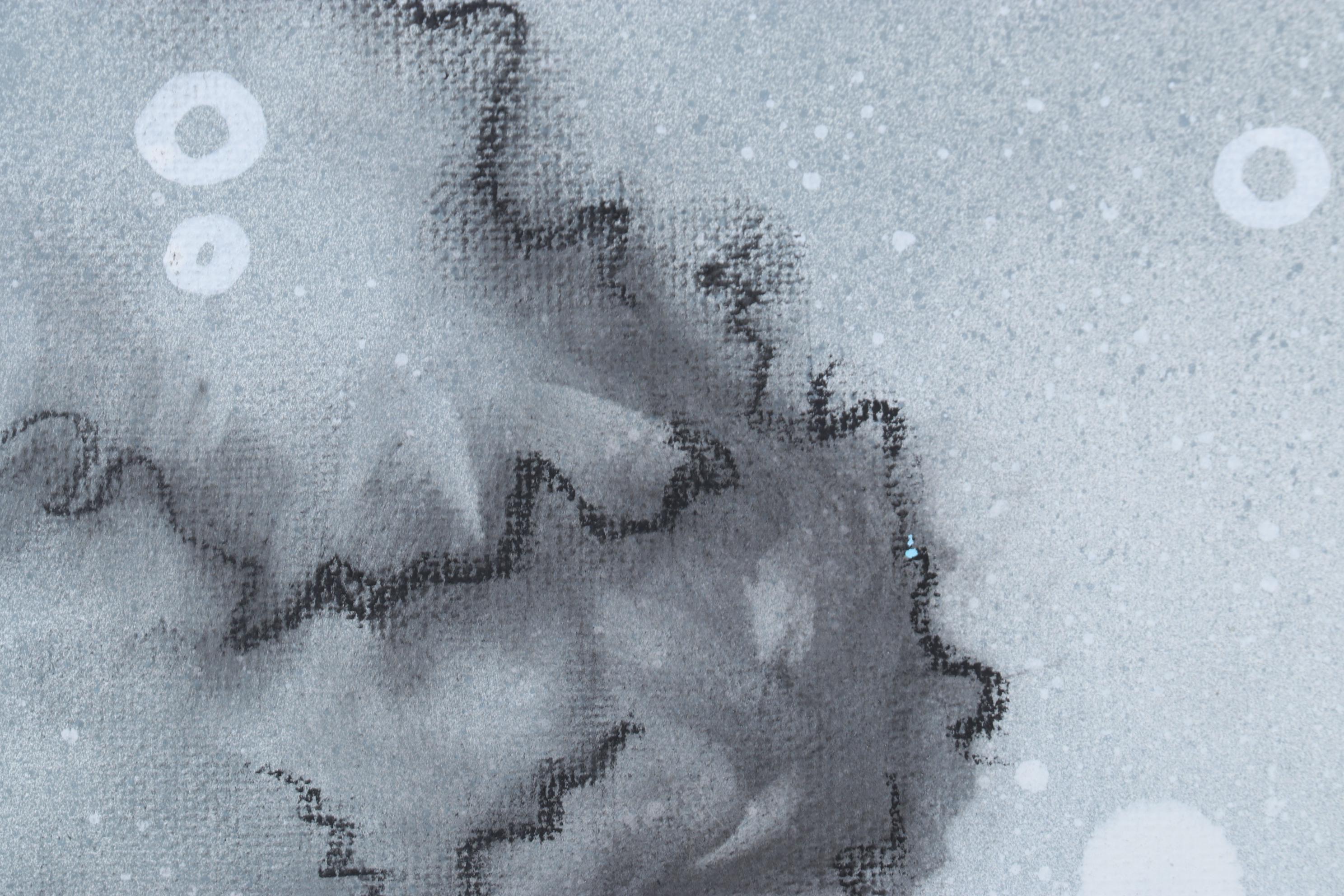 Swift Graffiti Folk Art Mixed Media Painting, 21st Century