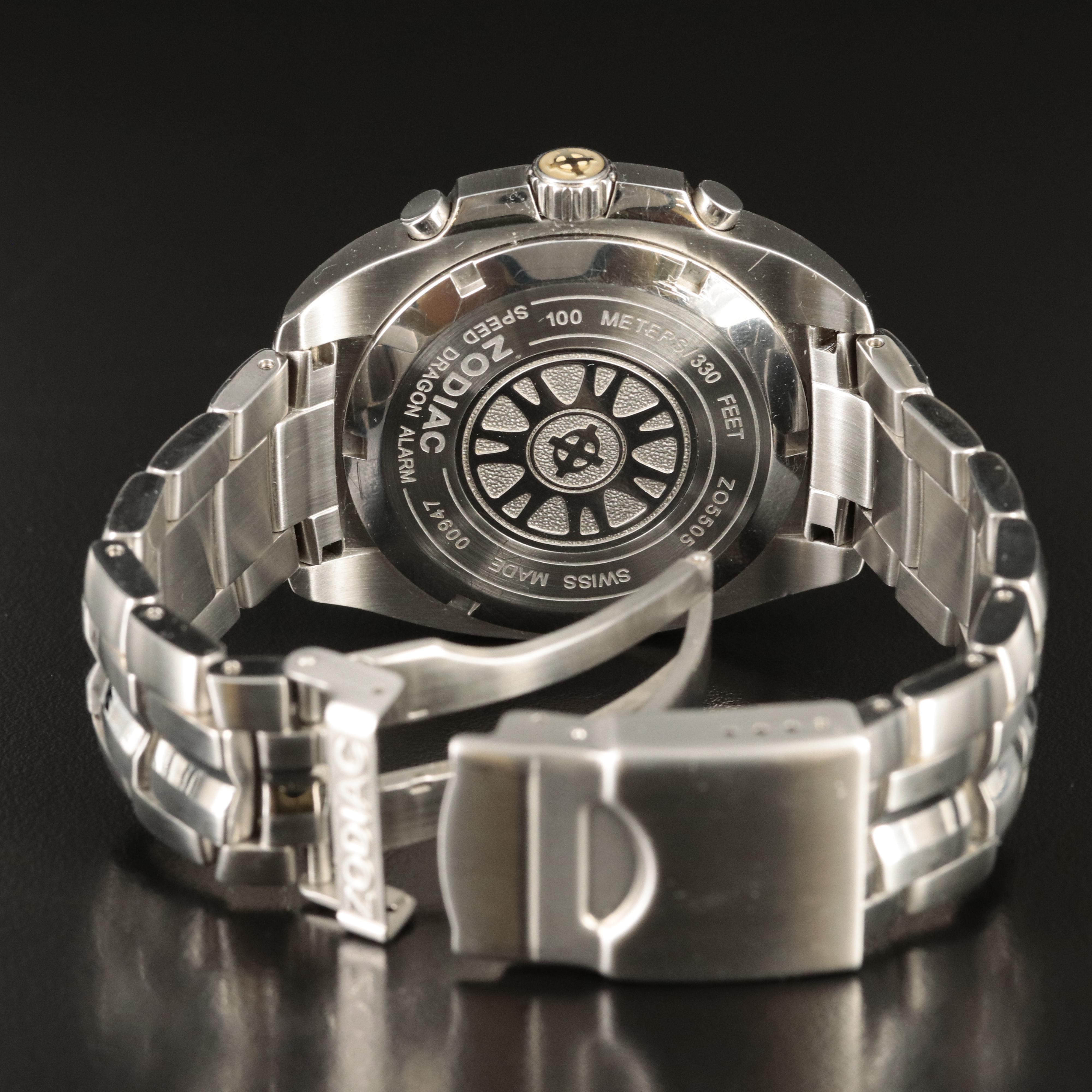 Zodiac Speed Dragon Alarm Chronograph Watch