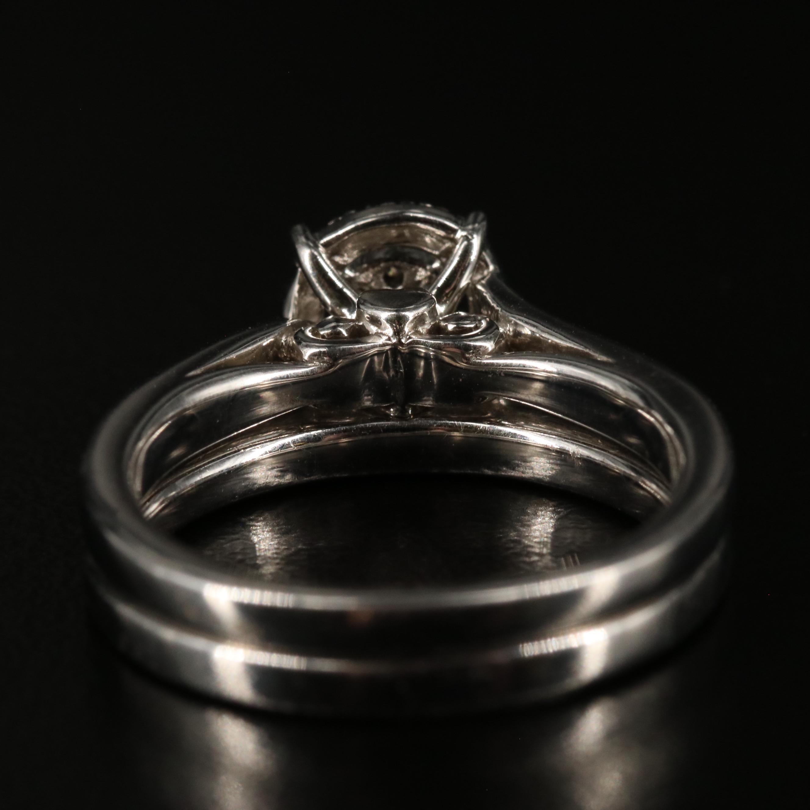 Sterling Diamond Ring and Band
