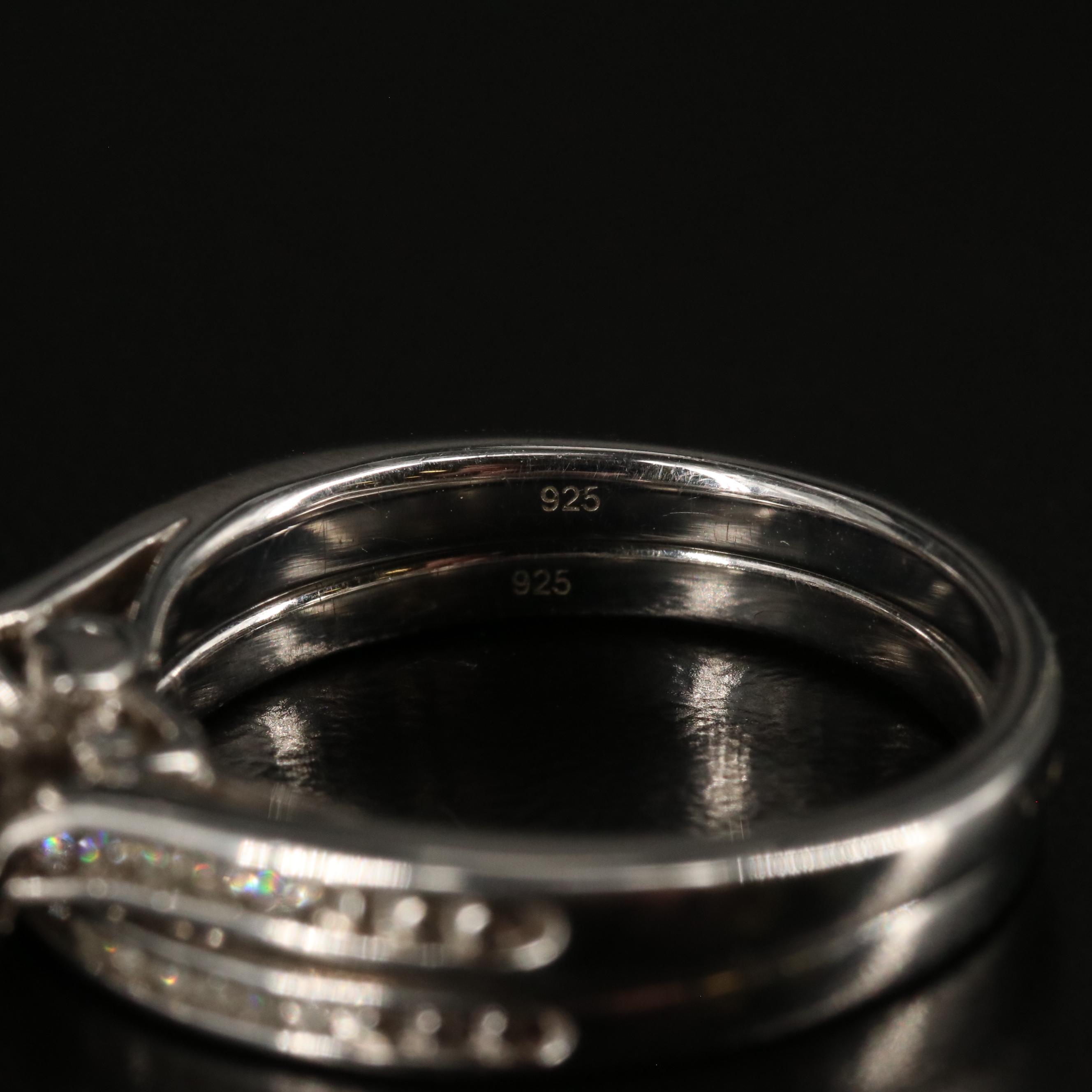Sterling Diamond Ring and Band