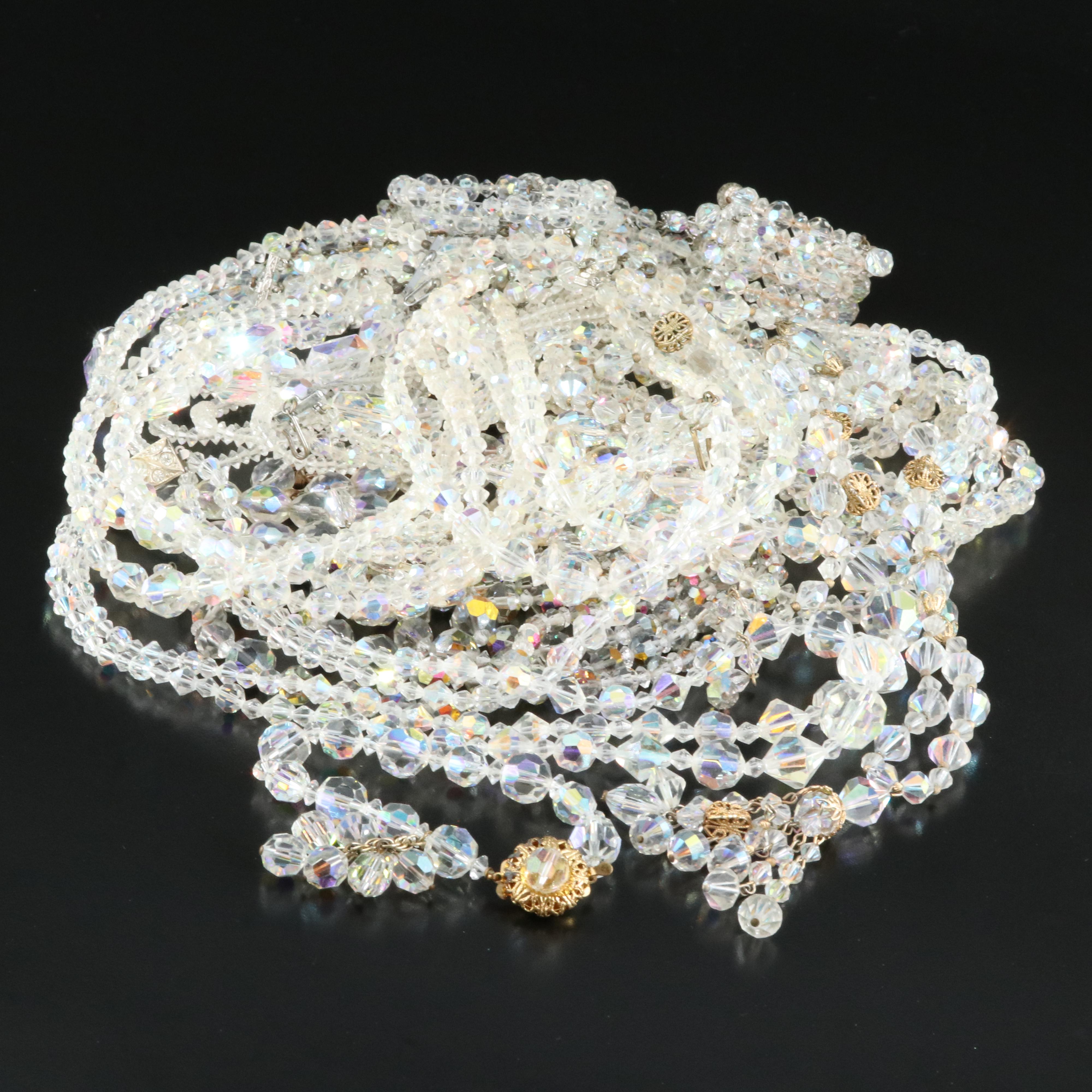 Vintage Aurora Borealis Necklaces Including Laguna and Austrian