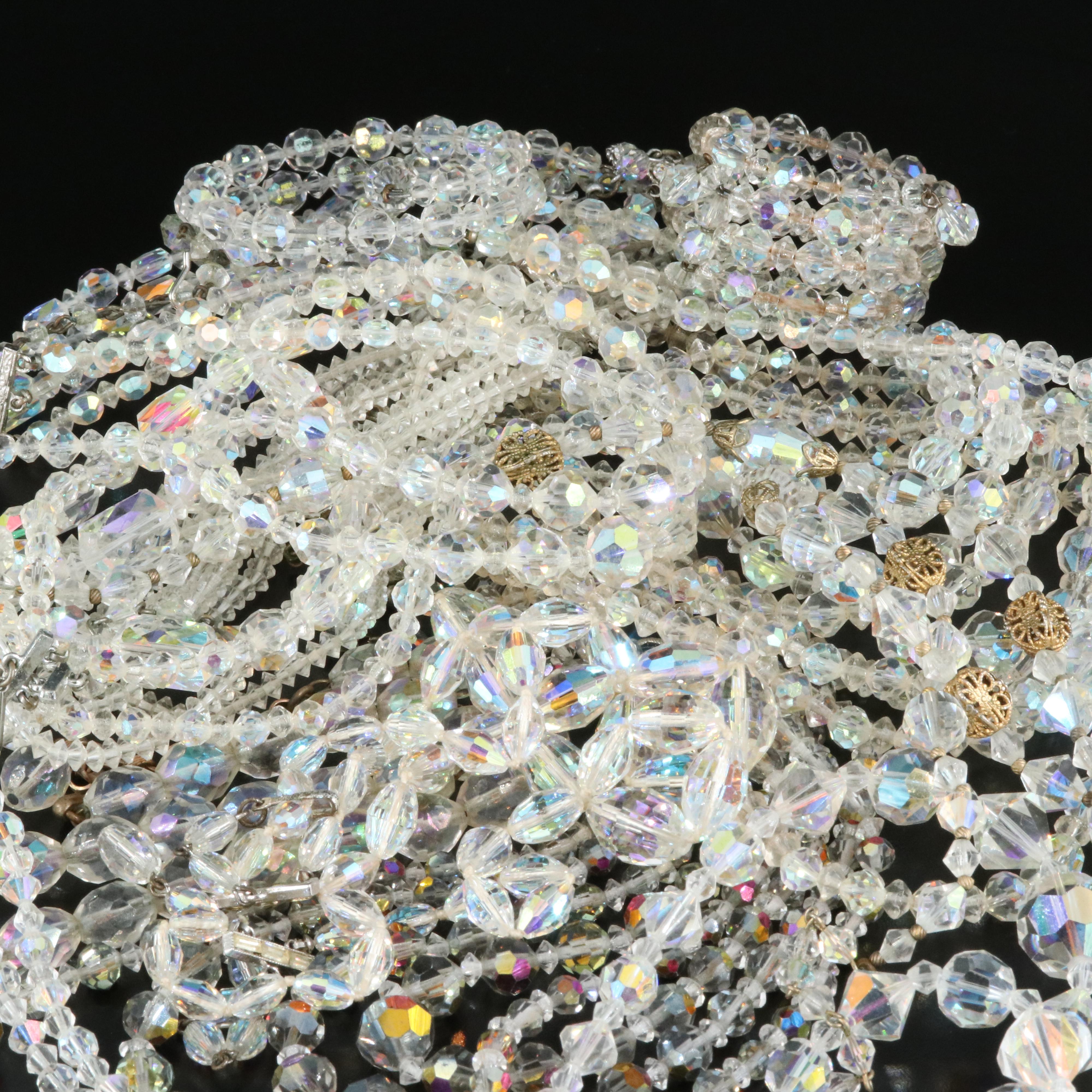 Vintage Aurora Borealis Necklaces Including Laguna and Austrian