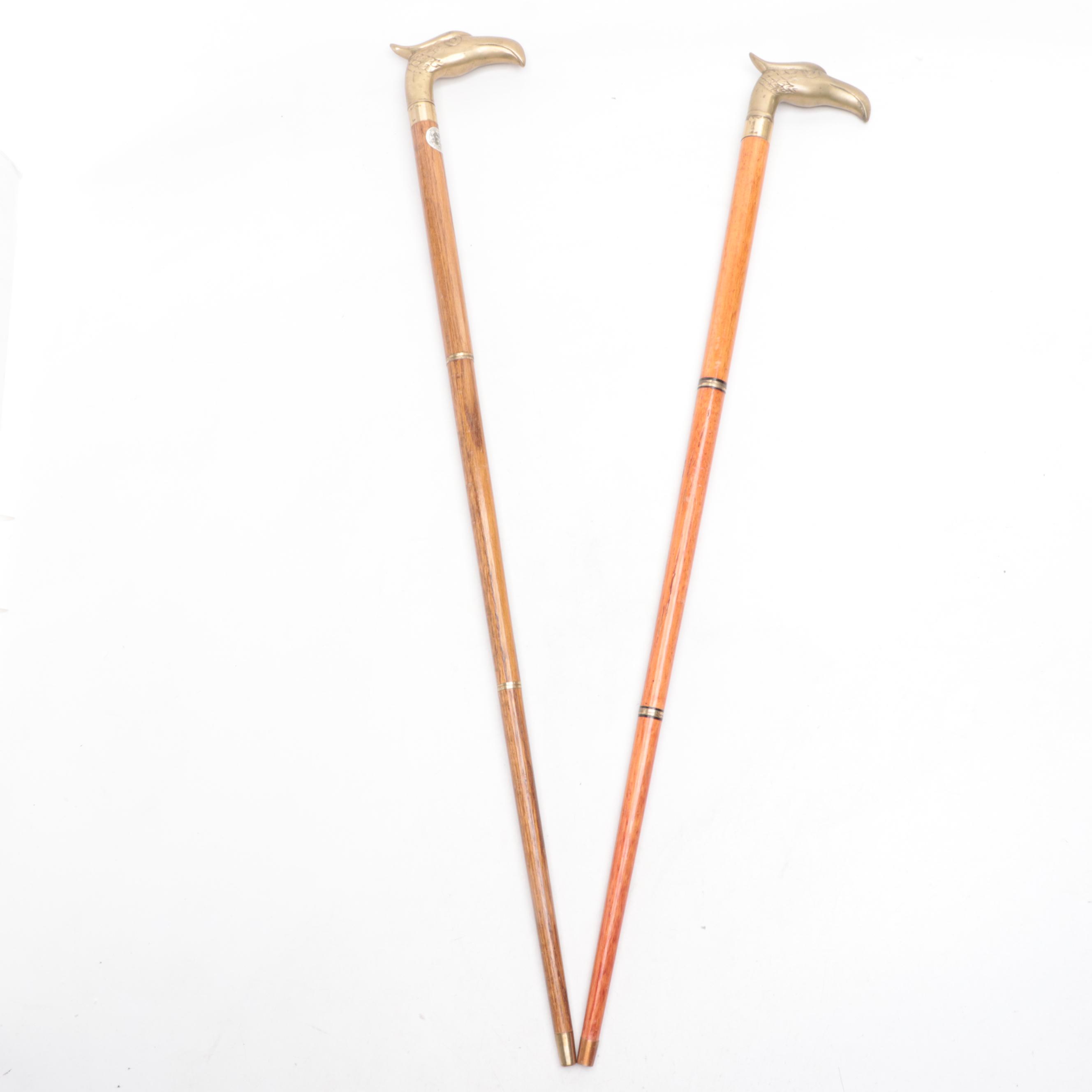 Brass Eagle Head Canes With Hidden Blades