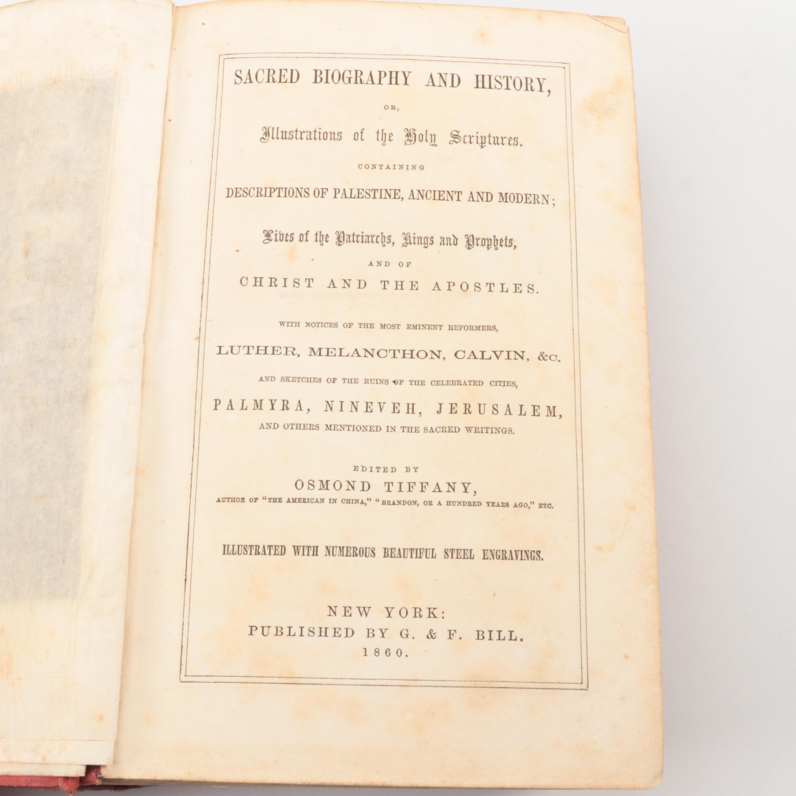 "Sacred Biography and History: Or, Illustrations of the Holy Scriptures," 1860