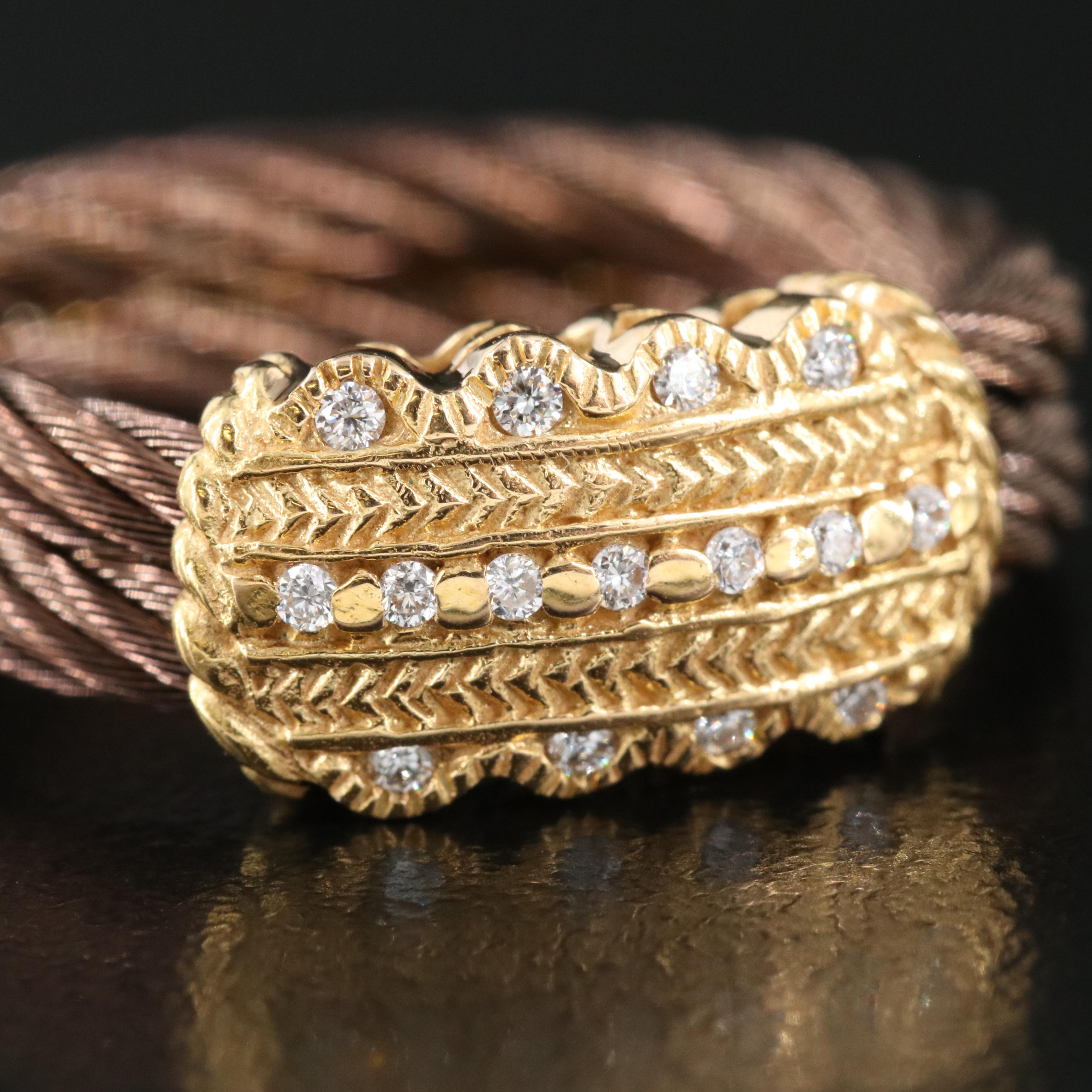 Charriol 18K 0.09 CTW Diamond Ring