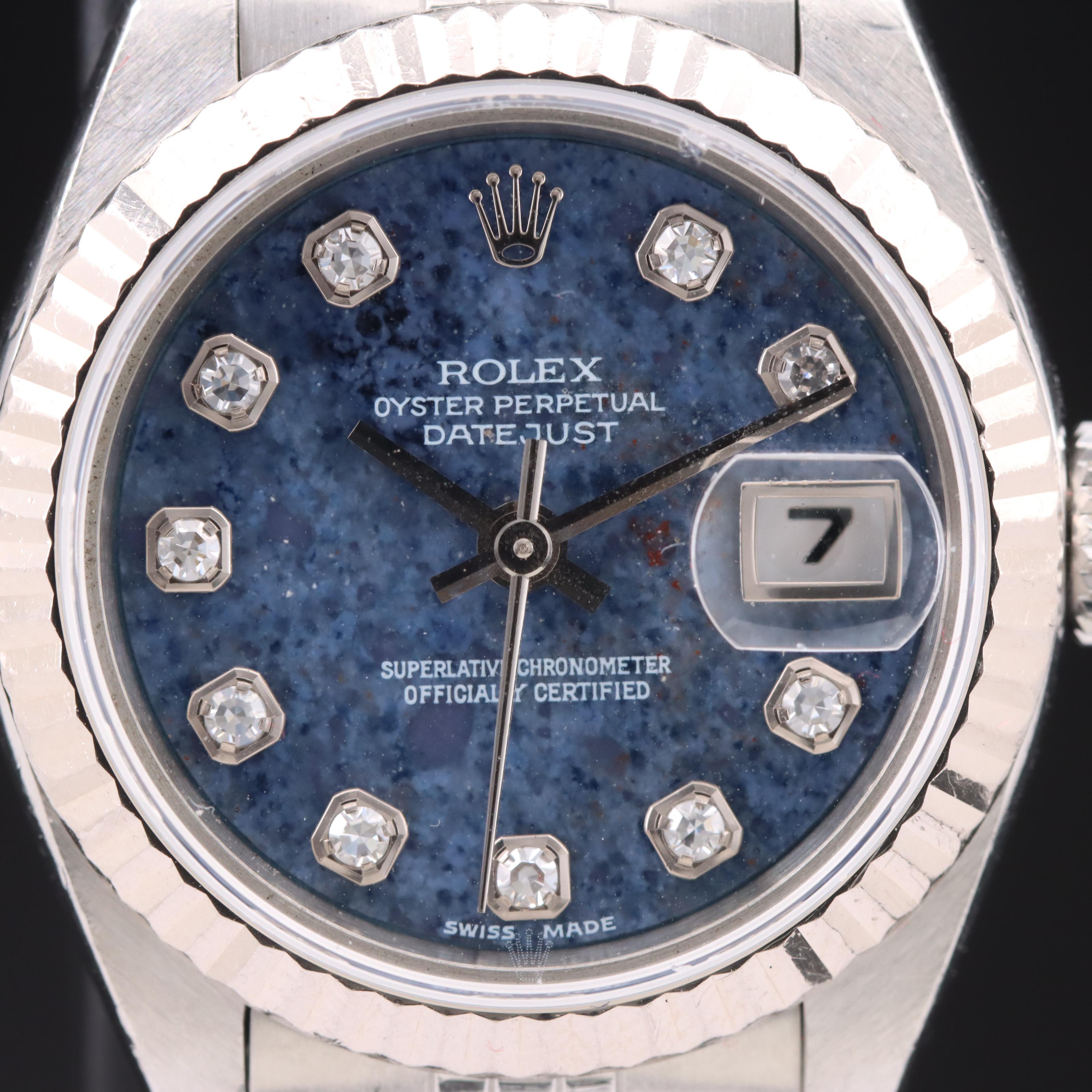 2000 Rolex Oyster Perpetual Datejust Diamond Dial Watch