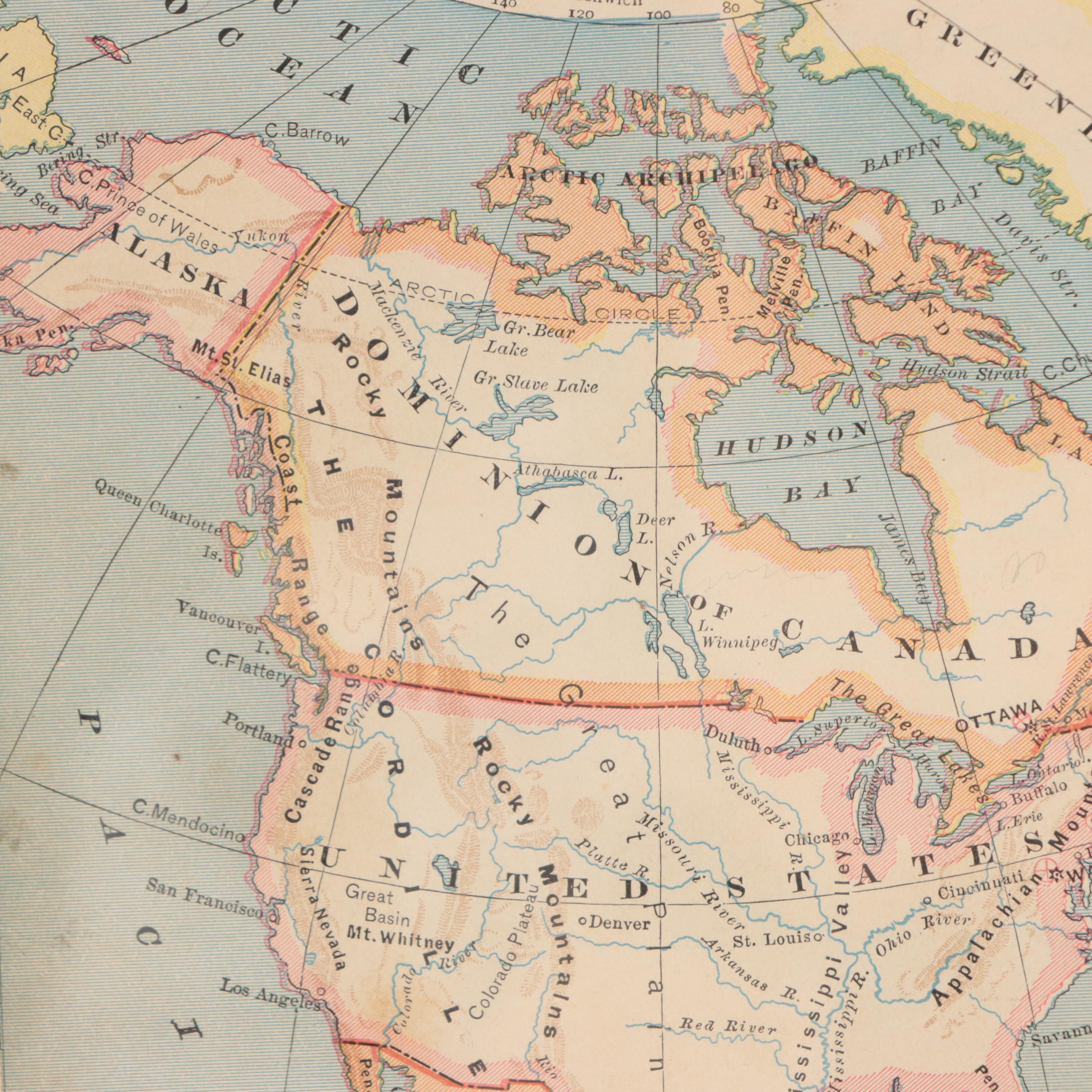 Matthews, Northrup & Co. Wax Engraving Map "North America"