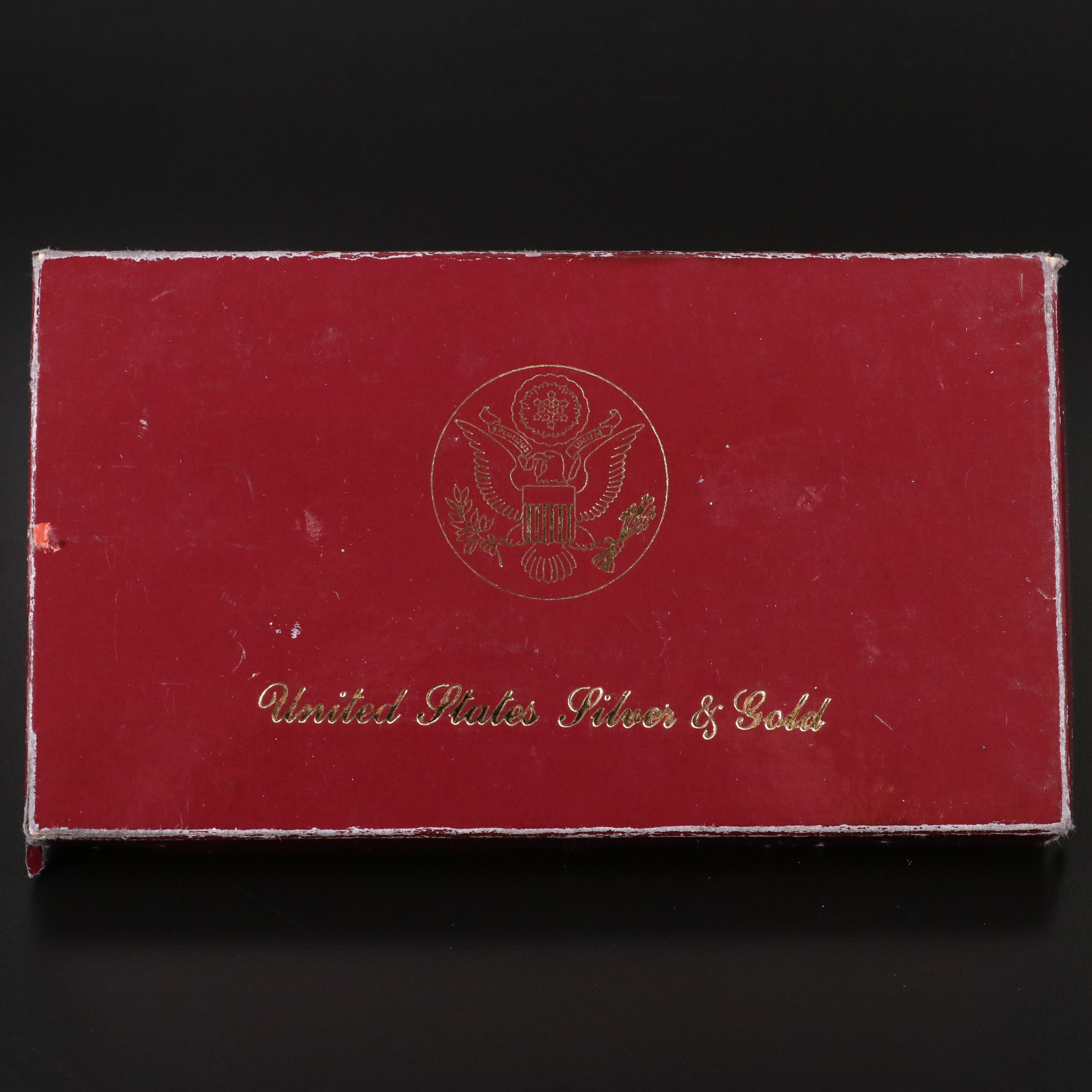 1984 Olympic Commemorative Proof Coin Set Including Gold Coin