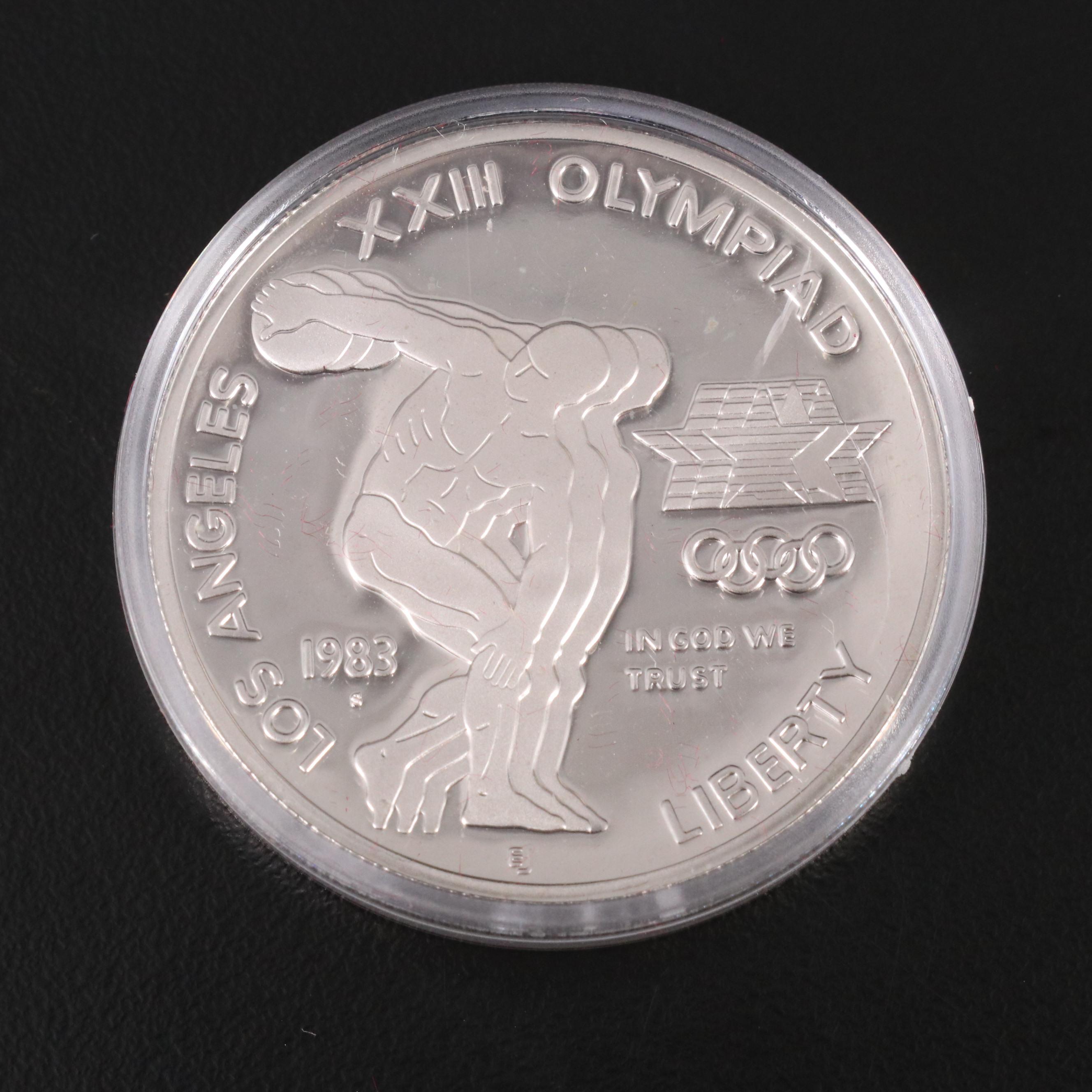 1984 Olympic Commemorative Proof Coin Set Including Gold Coin