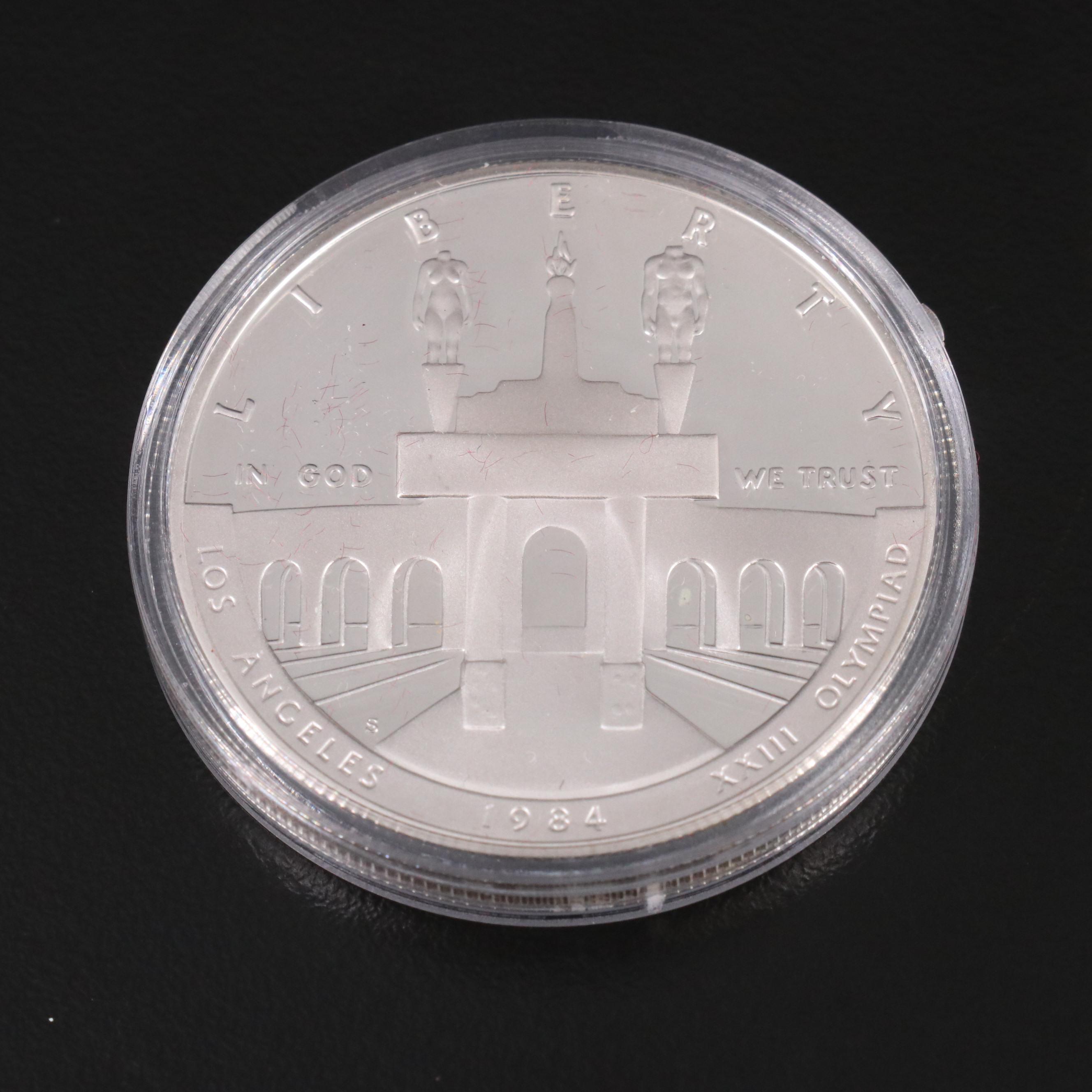 1984 Olympic Commemorative Proof Coin Set Including Gold Coin