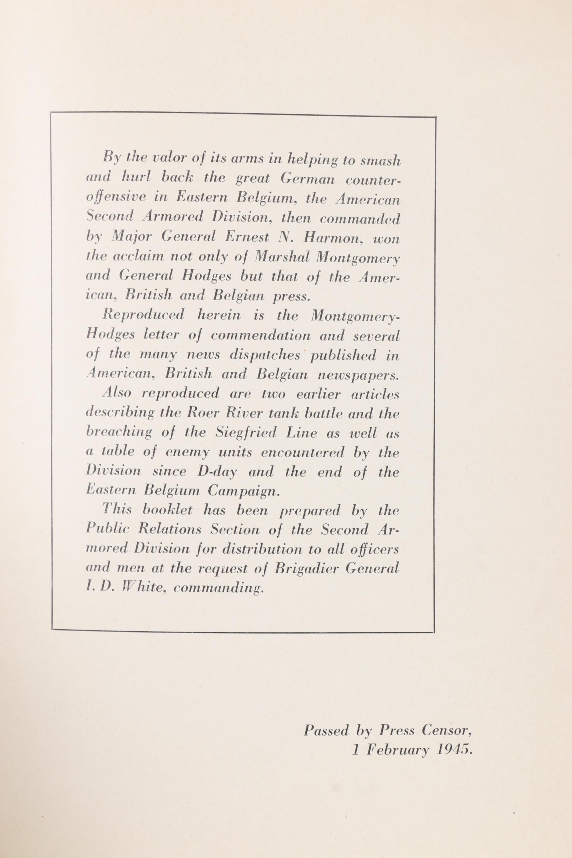 WW2 Second Armored Division and Assorted Militaria Collection