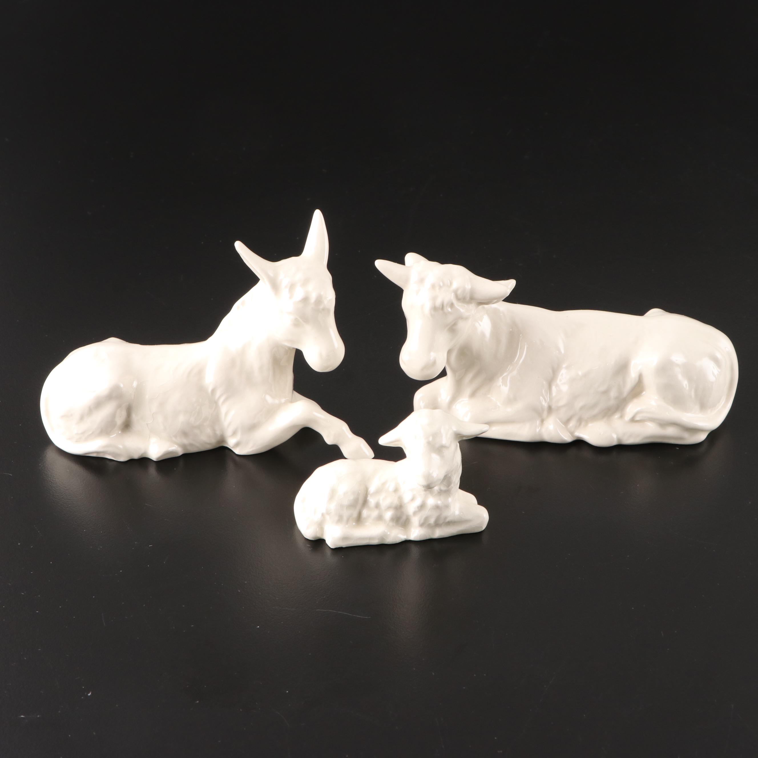 Goebel White Porcelain Nativity Set