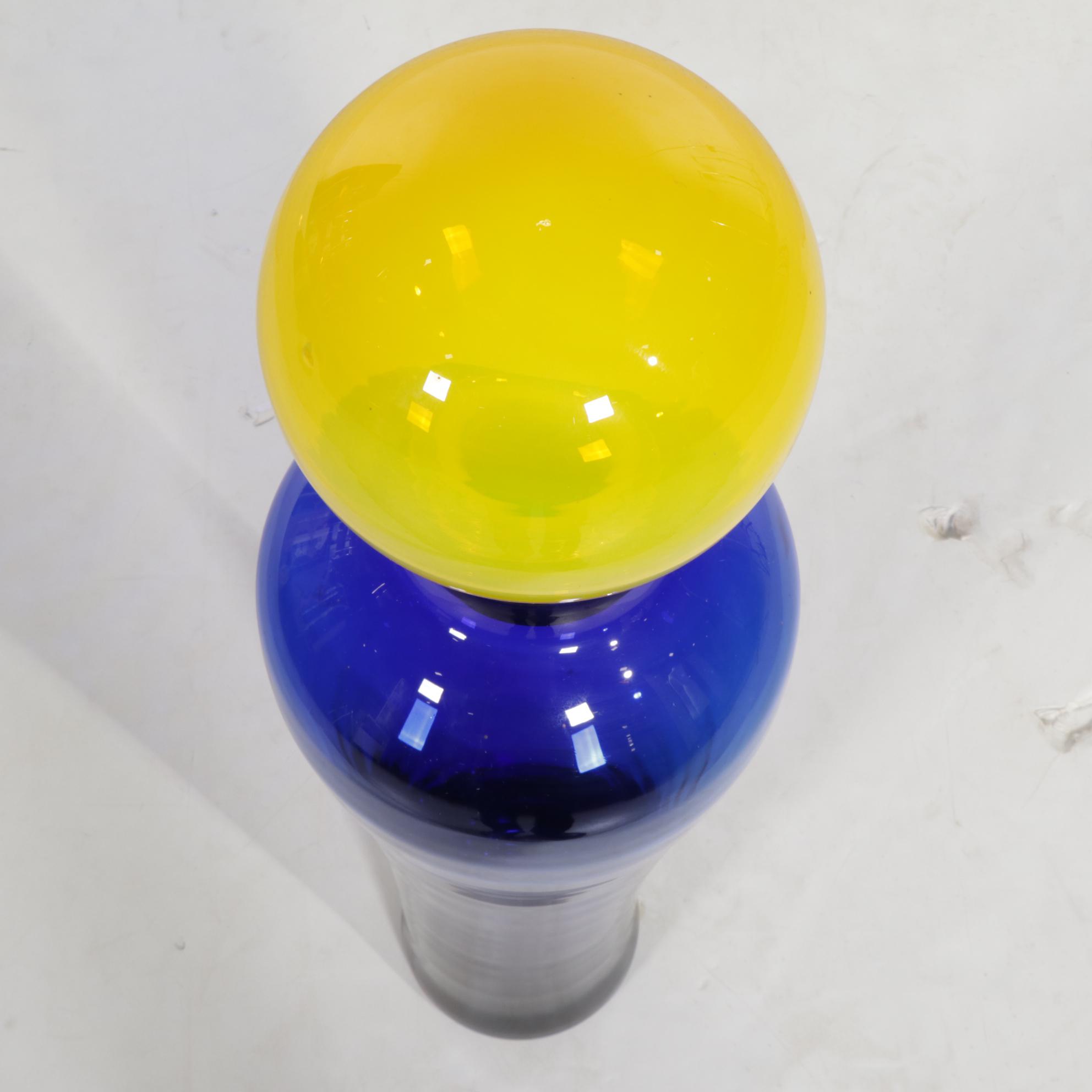 Blenko Blown Glass Floor Decanter with Ball Stopper