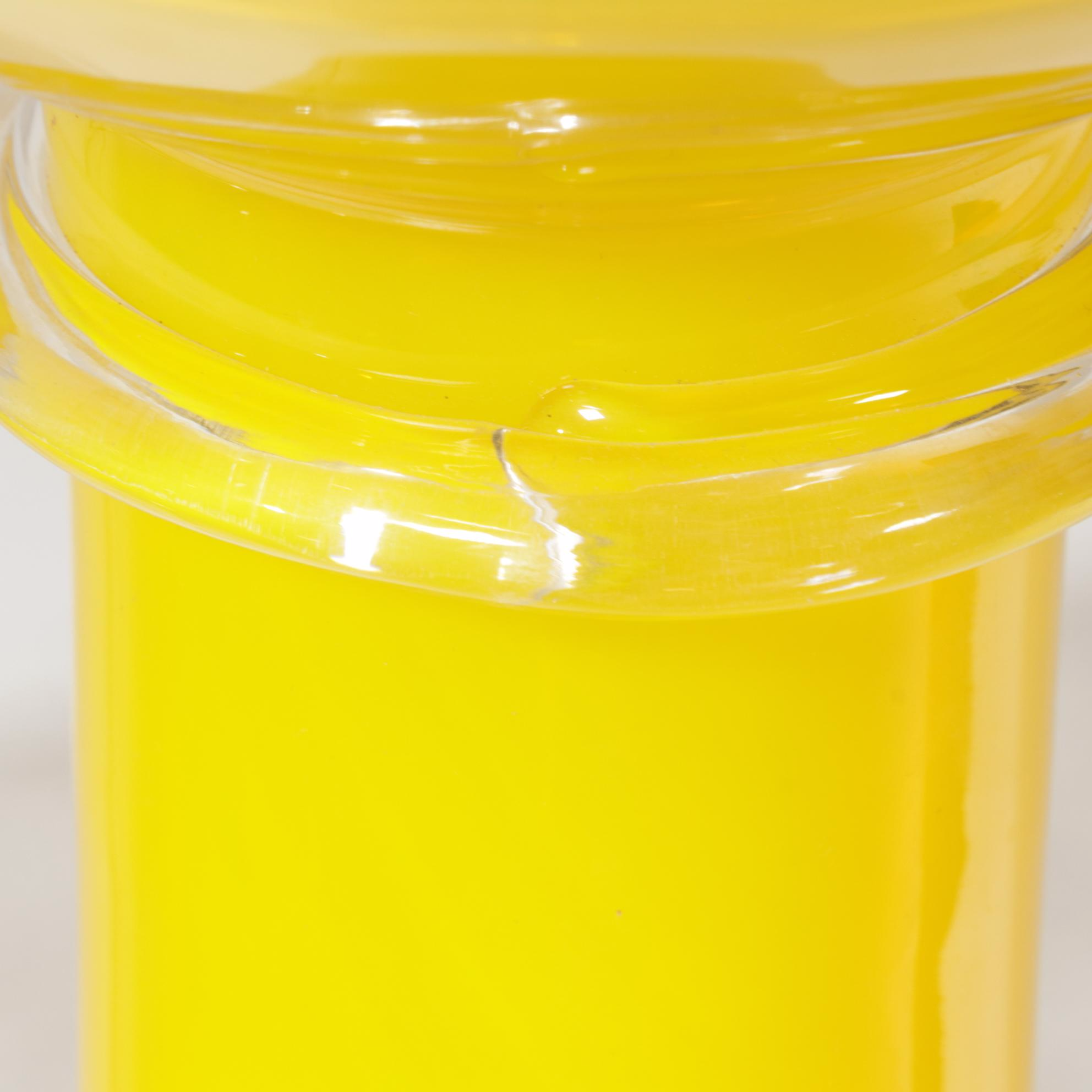 Blenko Blown Glass Floor Decanter with Ball Stopper