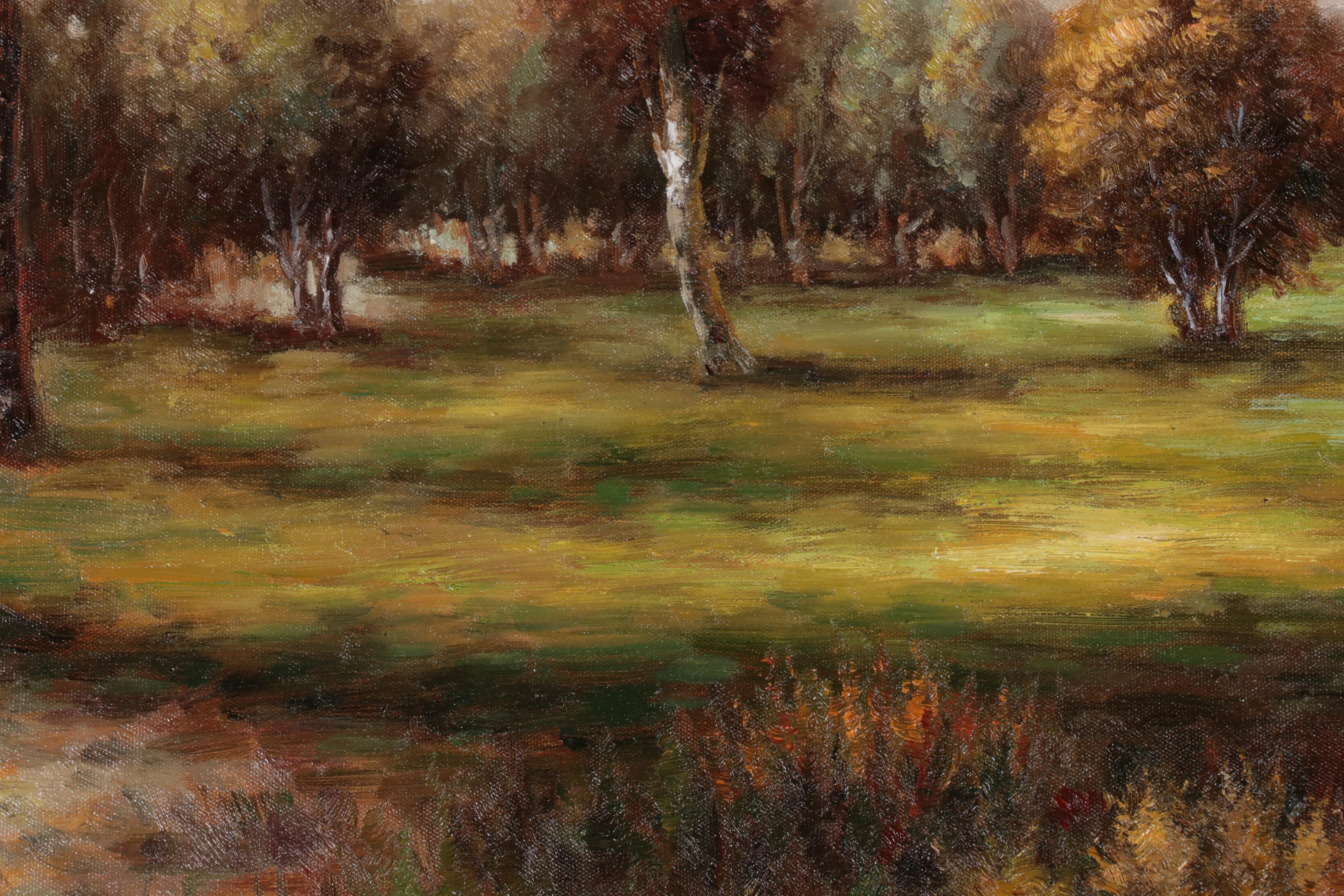 Impressionist Style Landscape Oil Painting