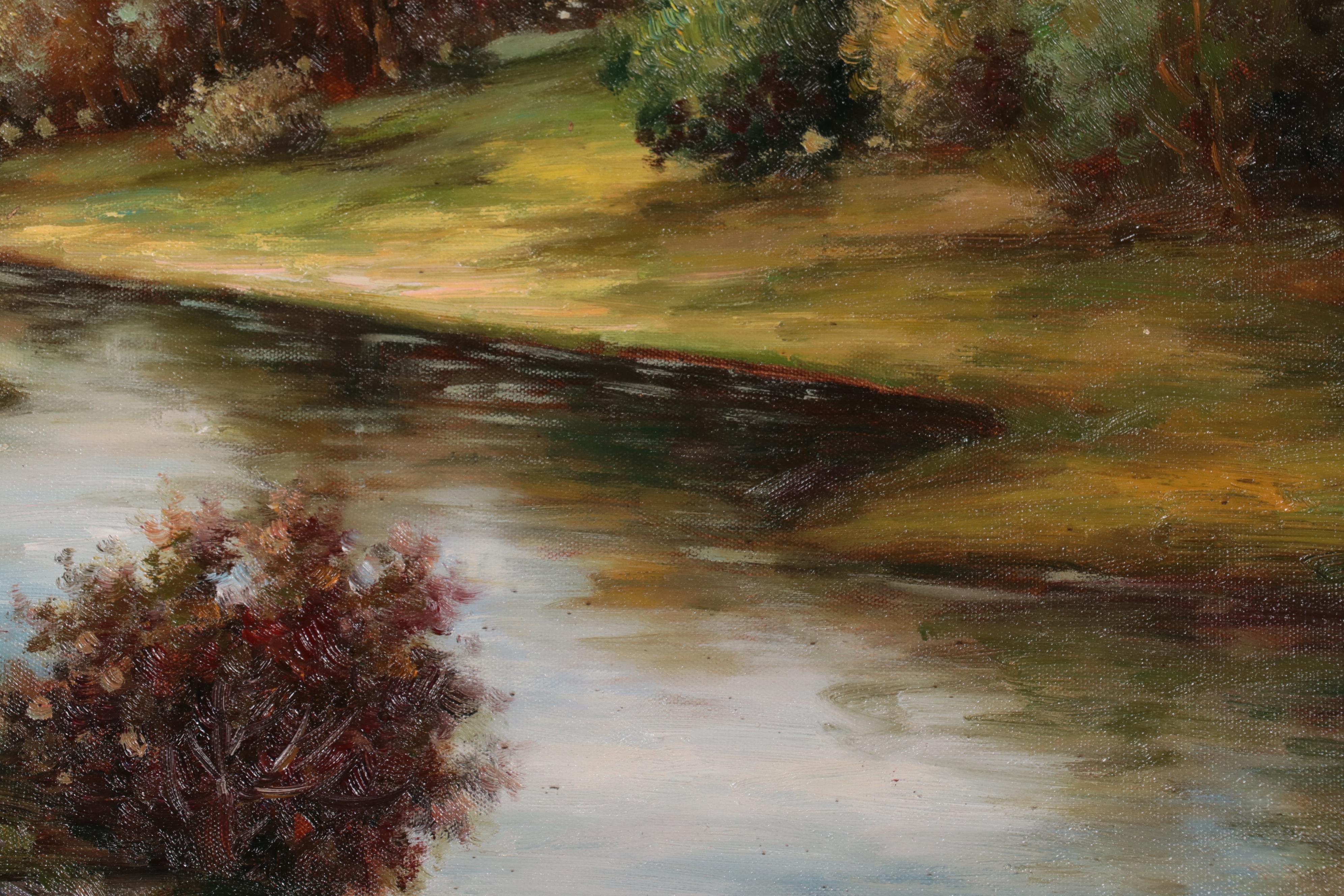 Impressionist Style Landscape Oil Painting