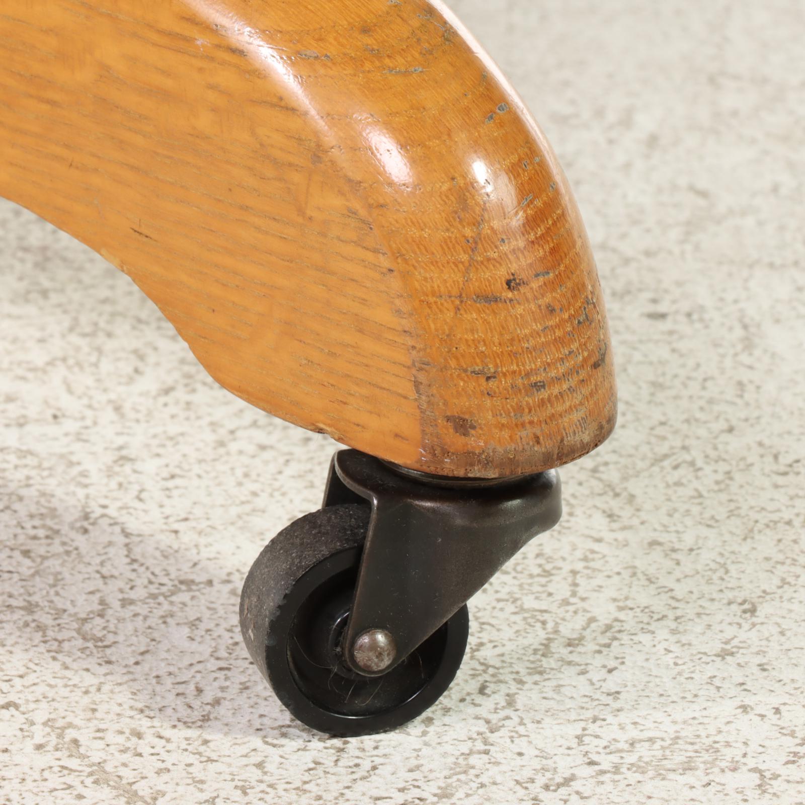 Oak Swivel-Tilt Desk Chair, 20th Century