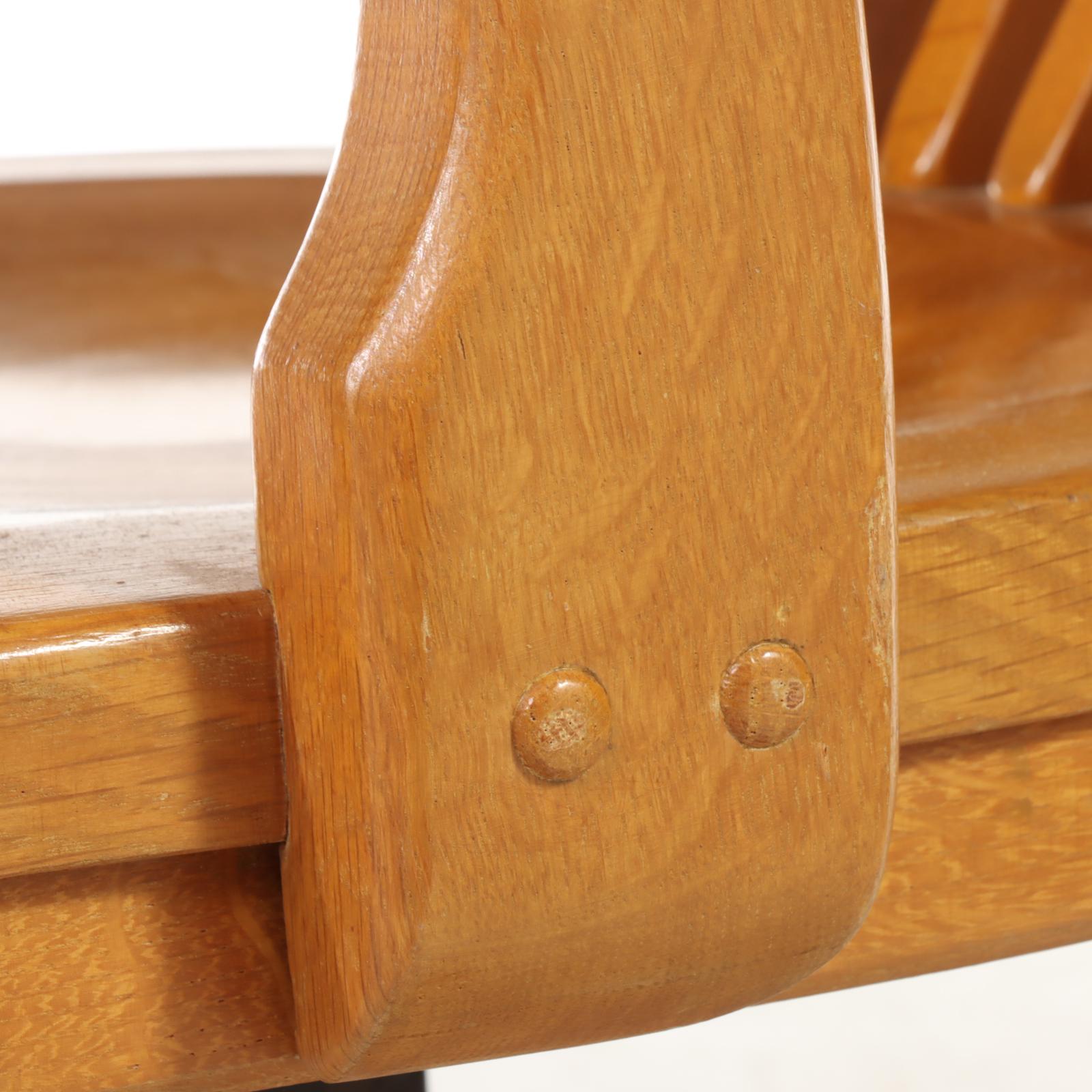 Oak Swivel-Tilt Desk Chair, 20th Century