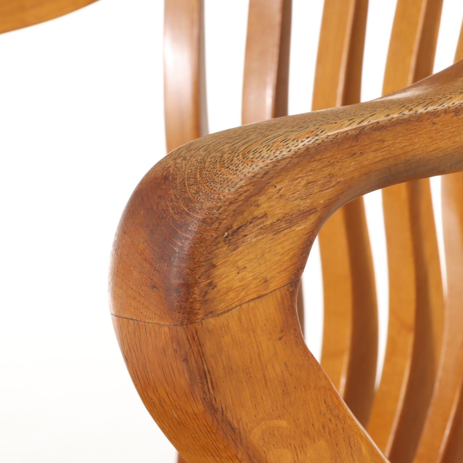 Oak Swivel-Tilt Desk Chair, 20th Century