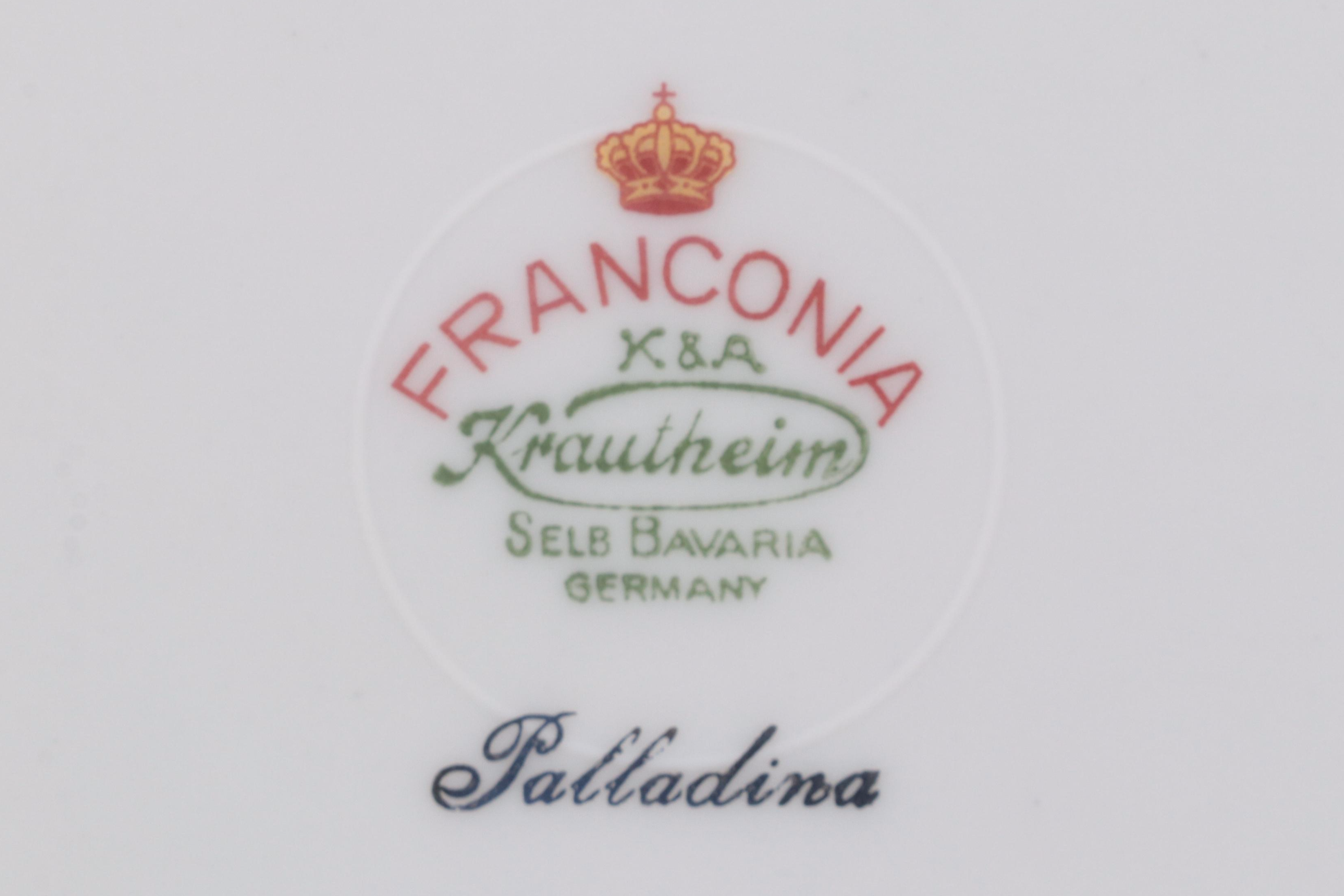 Franconia-Krautheim  "Palladina" Porcelain Dinnerware, 1965-1975