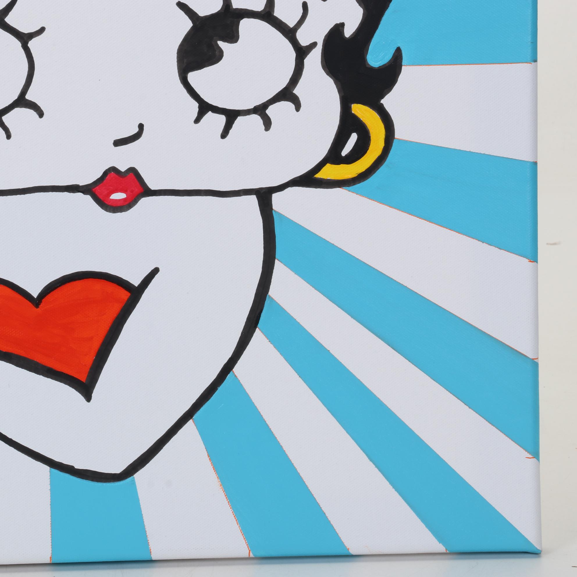 deSanto Pop Art Acrylic Painting Featuring Betty Boop, 2023
