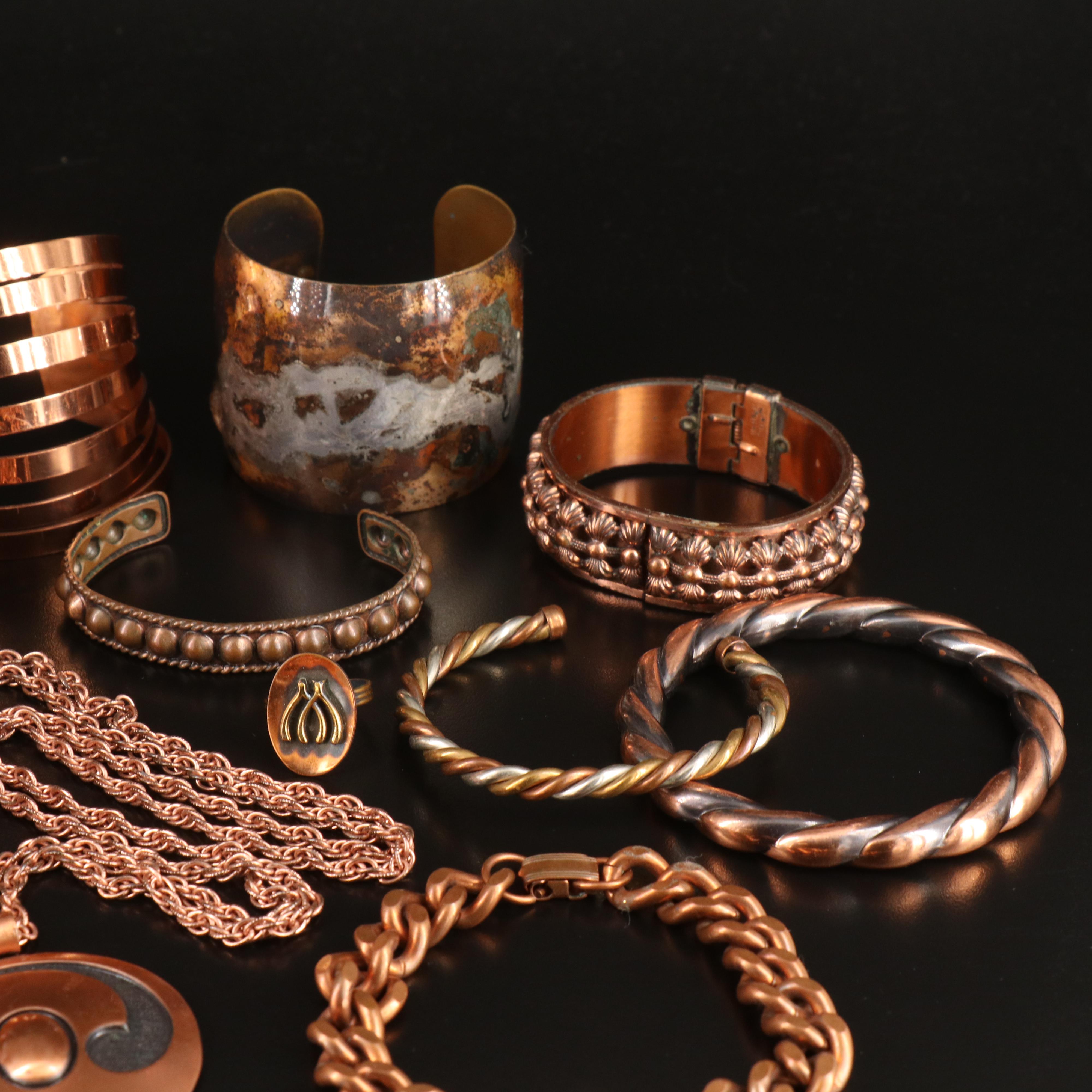 Copper Featured in Vintage Jewelry Collection