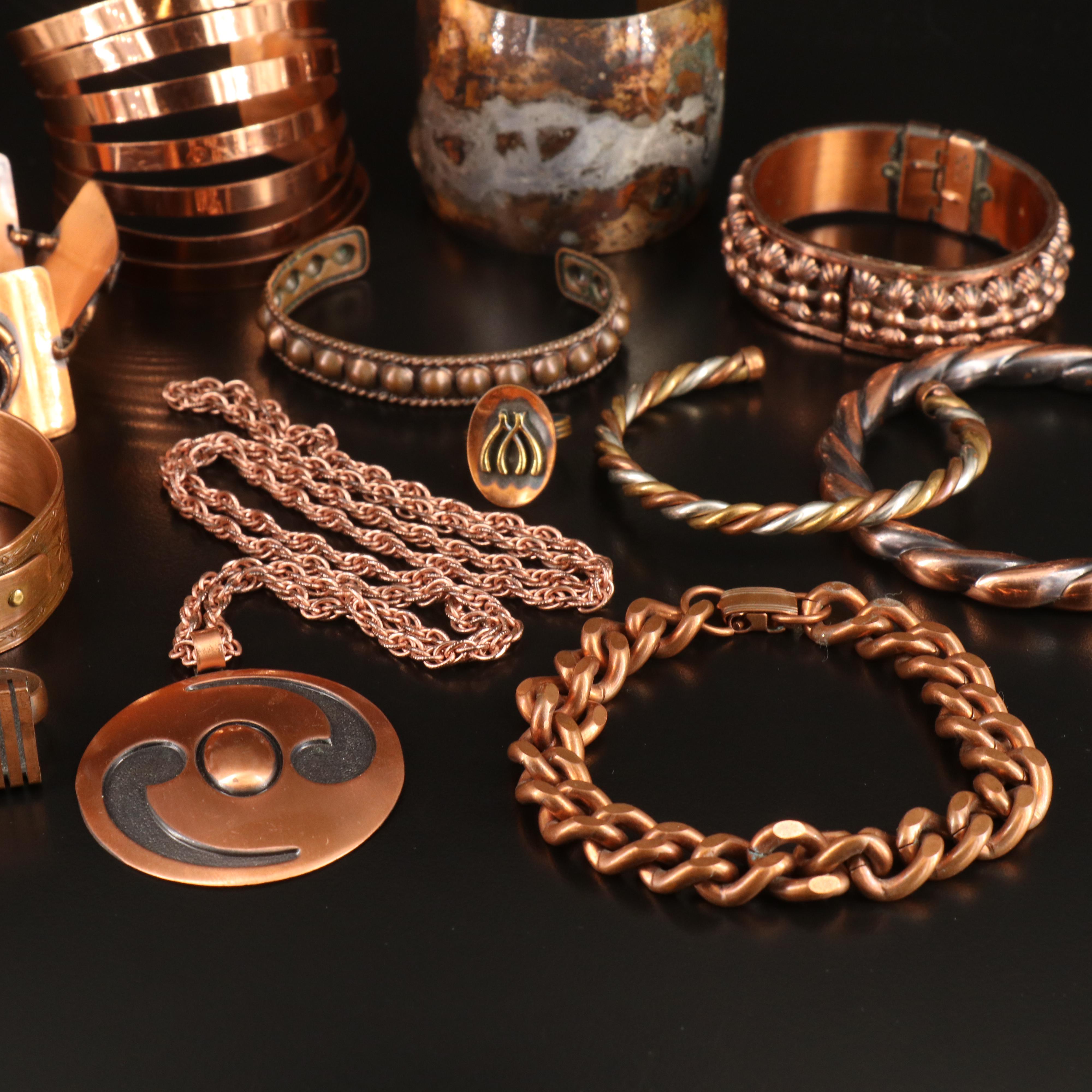 Copper Featured in Vintage Jewelry Collection