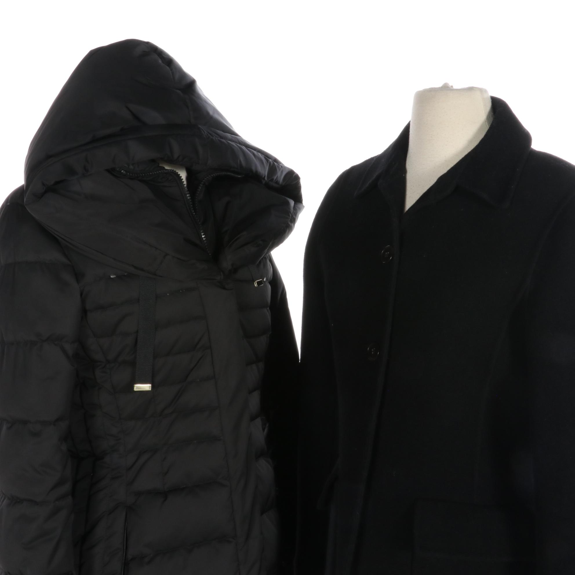 Tahari Hooded Puffer Coat and Anne Klein Wool Blend Coat