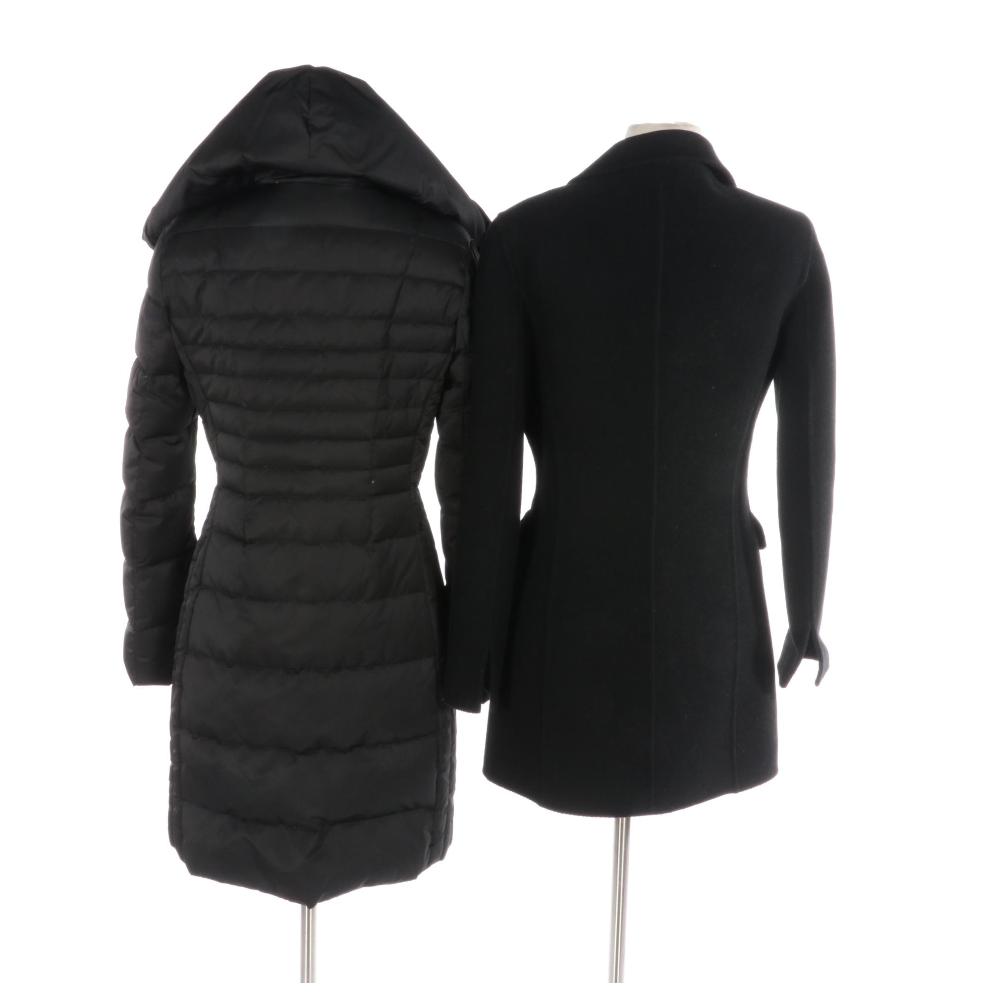 Tahari Hooded Puffer Coat and Anne Klein Wool Blend Coat
