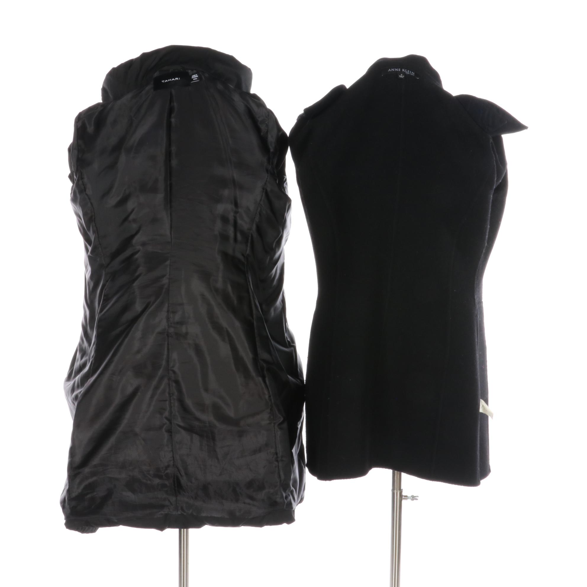 Tahari Hooded Puffer Coat and Anne Klein Wool Blend Coat